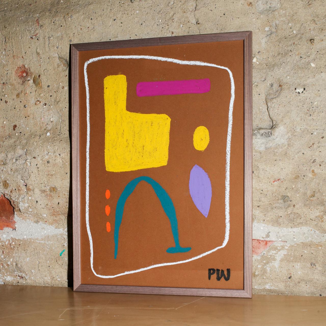 Material property, Rectangle, Paint, Orange, Wood, Art, Font, Line