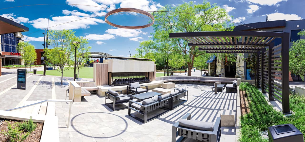 Outdoor furniture, Cloud, Plant, Sky, Property, Table, Shade, Tree, Architecture