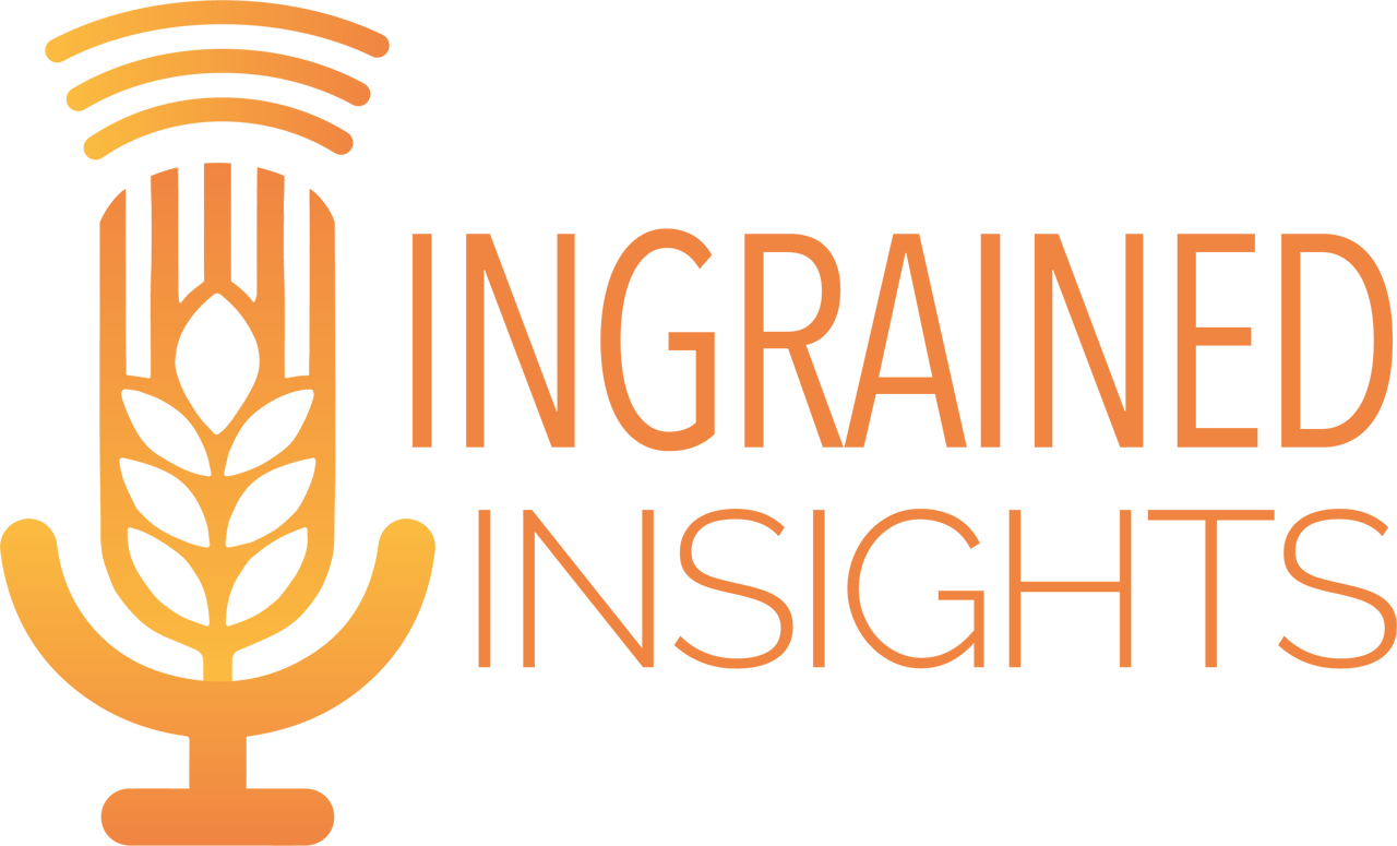 Font, Logo, Microphone, Wireless signal, Wheat illustration, Yellow, Orange