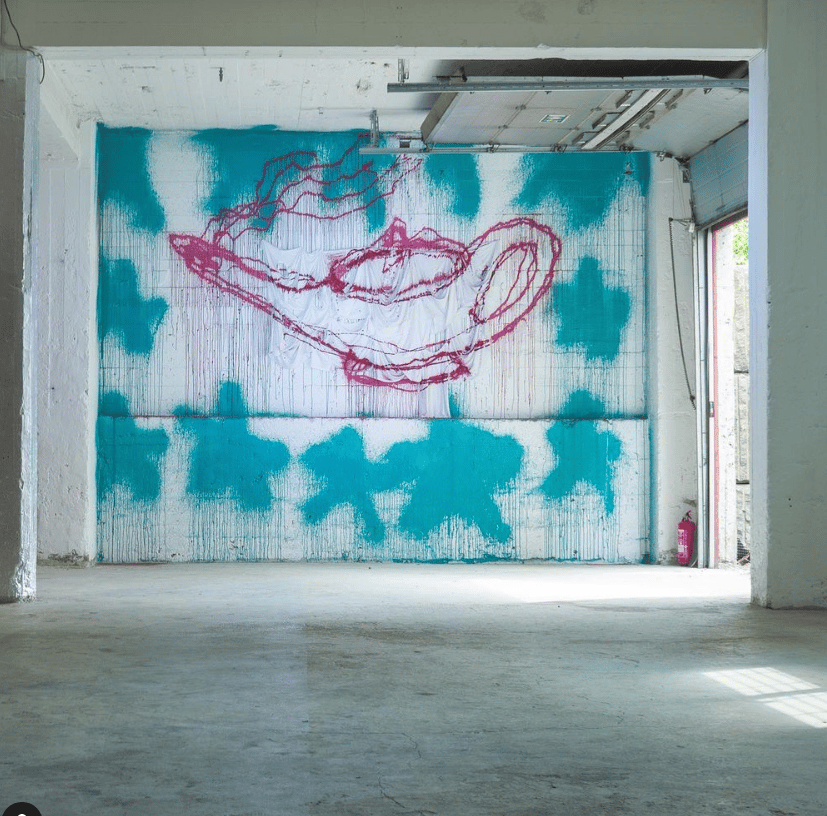 Blue, Azure, Textile, Rectangle, Paint, Wood, Gesture, Graffiti, Art, Door