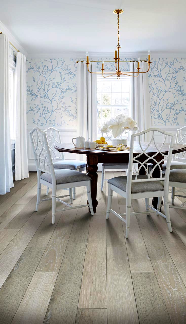 Interior design, Table, Furniture, Building, Azure, Curtain, Wood, Lighting, Shade, Plant