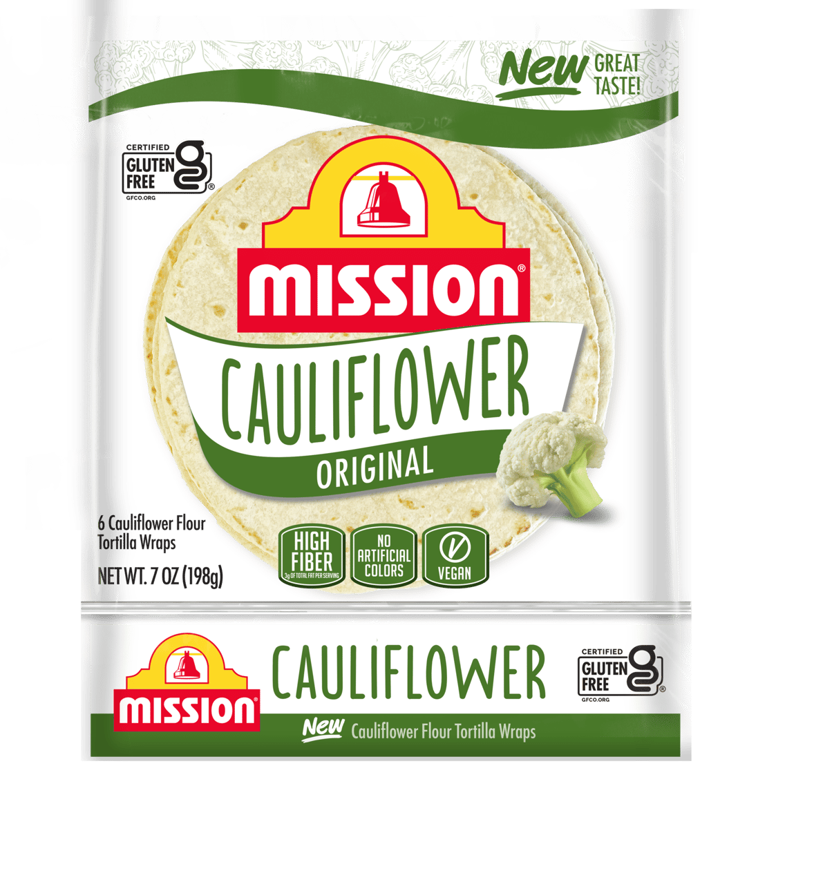 Tortillas, Tortilla packaging, Resealable bag, Logo, Cauliflower