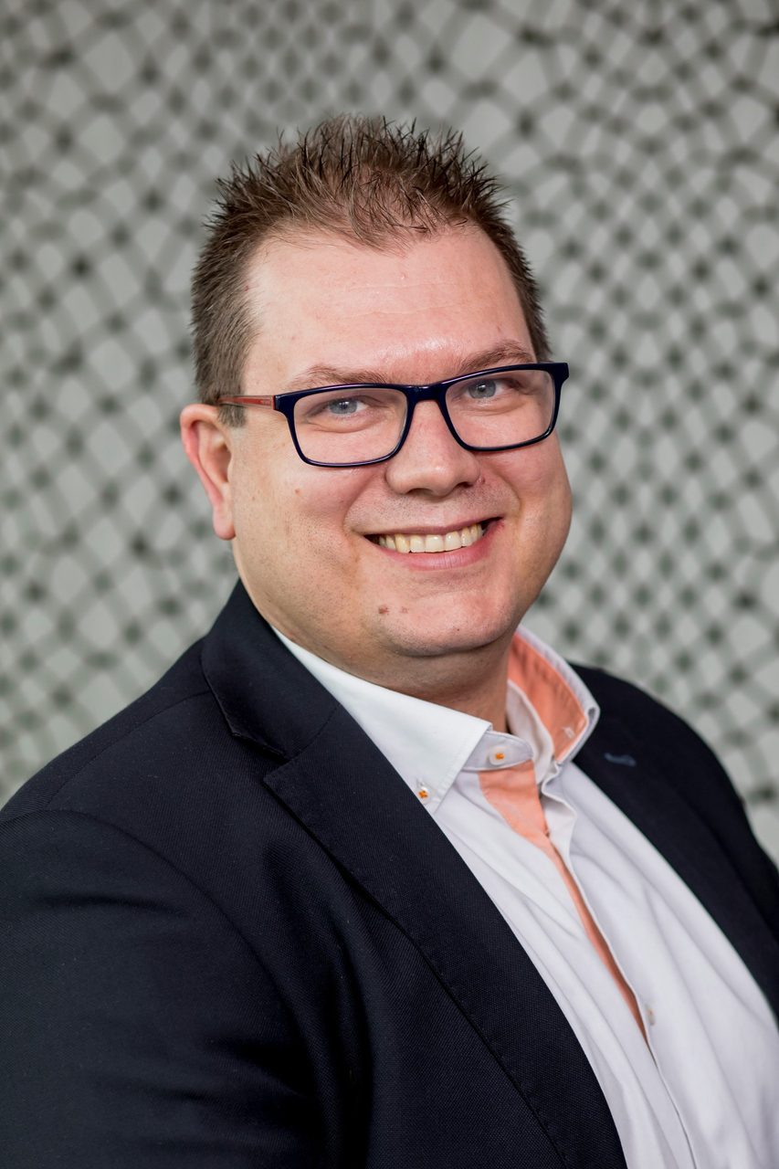 Headshot, Portrait, Eyeglasses, Suit, Background, Smile, Button-up shirt