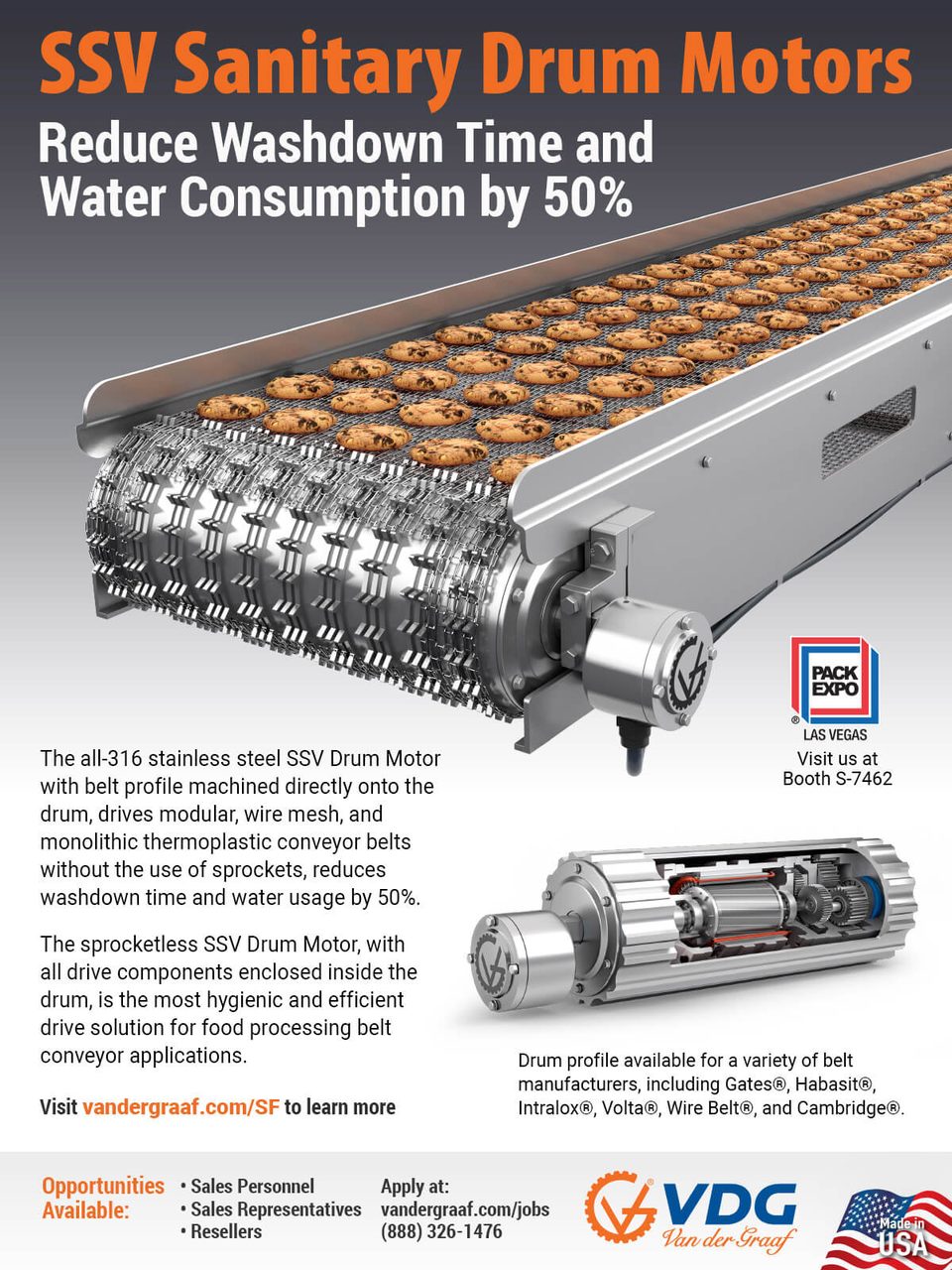 Full page ad, Belt, Chocolate chip cookies, Machinery, Equipment