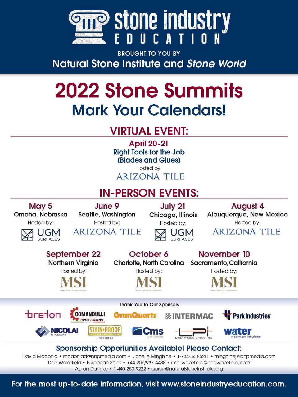 NSI, Natural Stone Institute, Stone Industry Education, Stone World