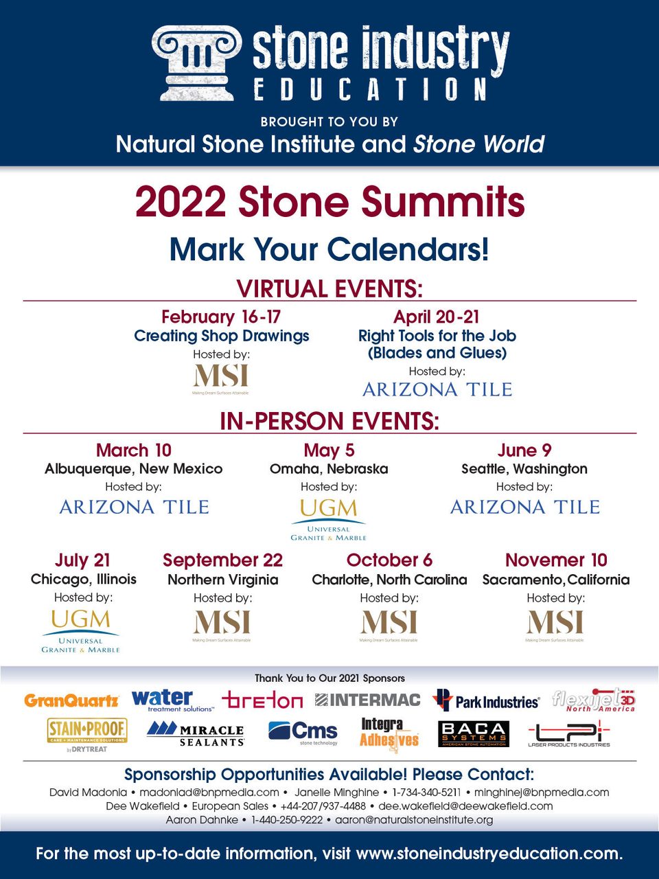 NSI, Natural Stone Institute, Stone Industry Education, Stone World