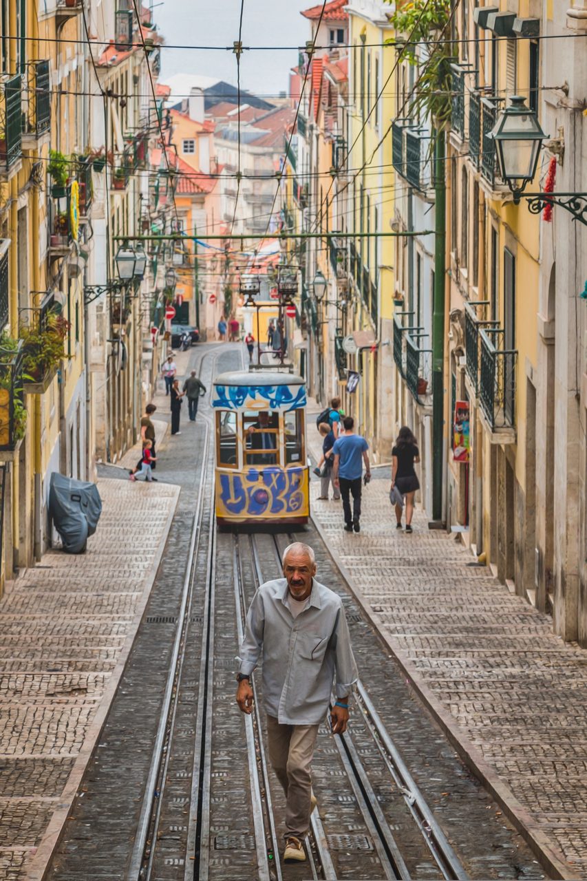 lisbon, tram, portugal