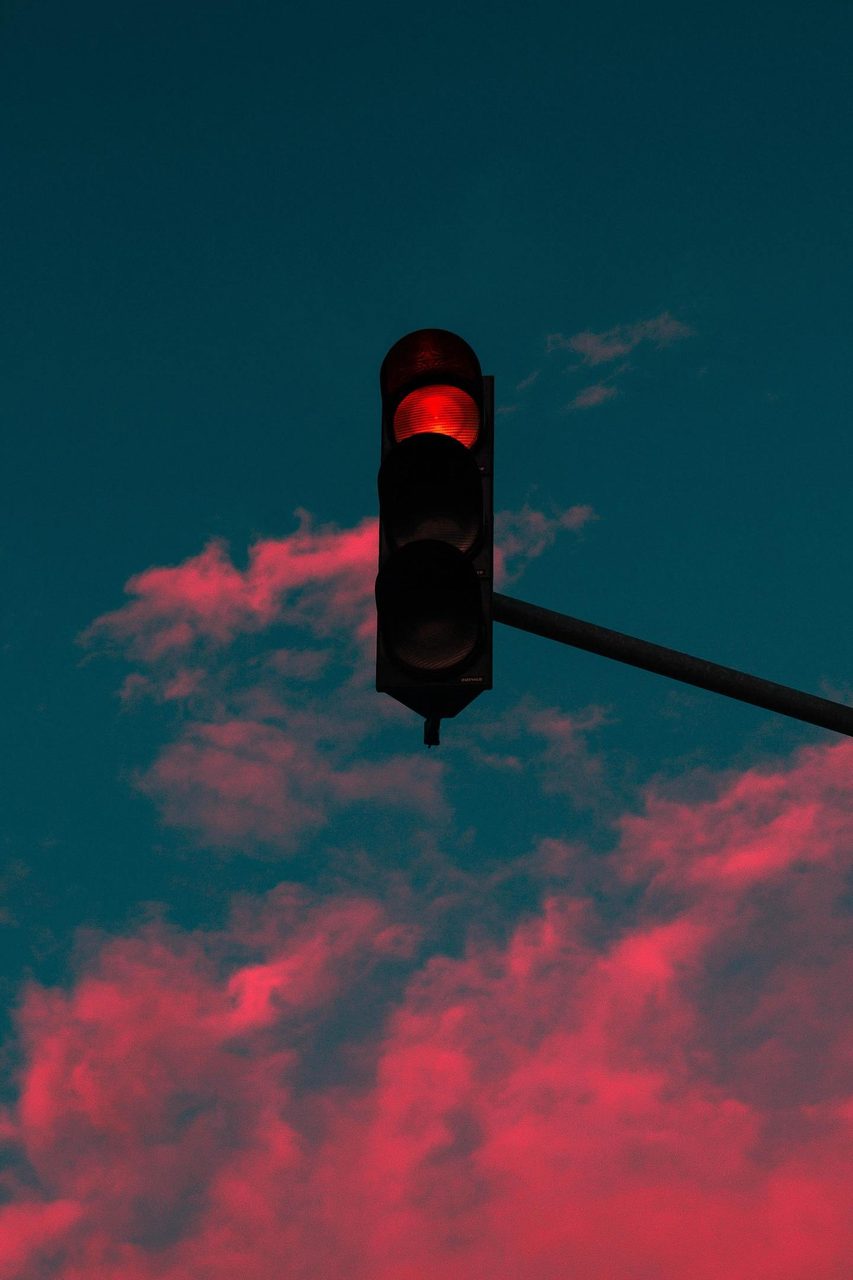 Traffic light, signaling device, Cloud, Sky