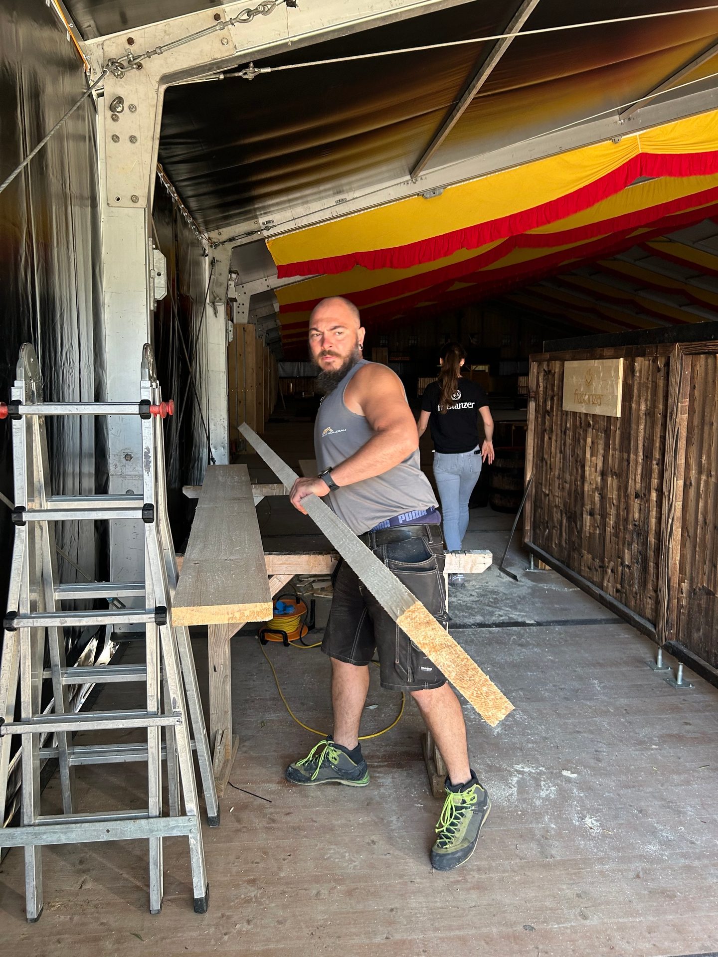 Footwear, Shoe, Shorts, Ladder, Sneakers, Wood