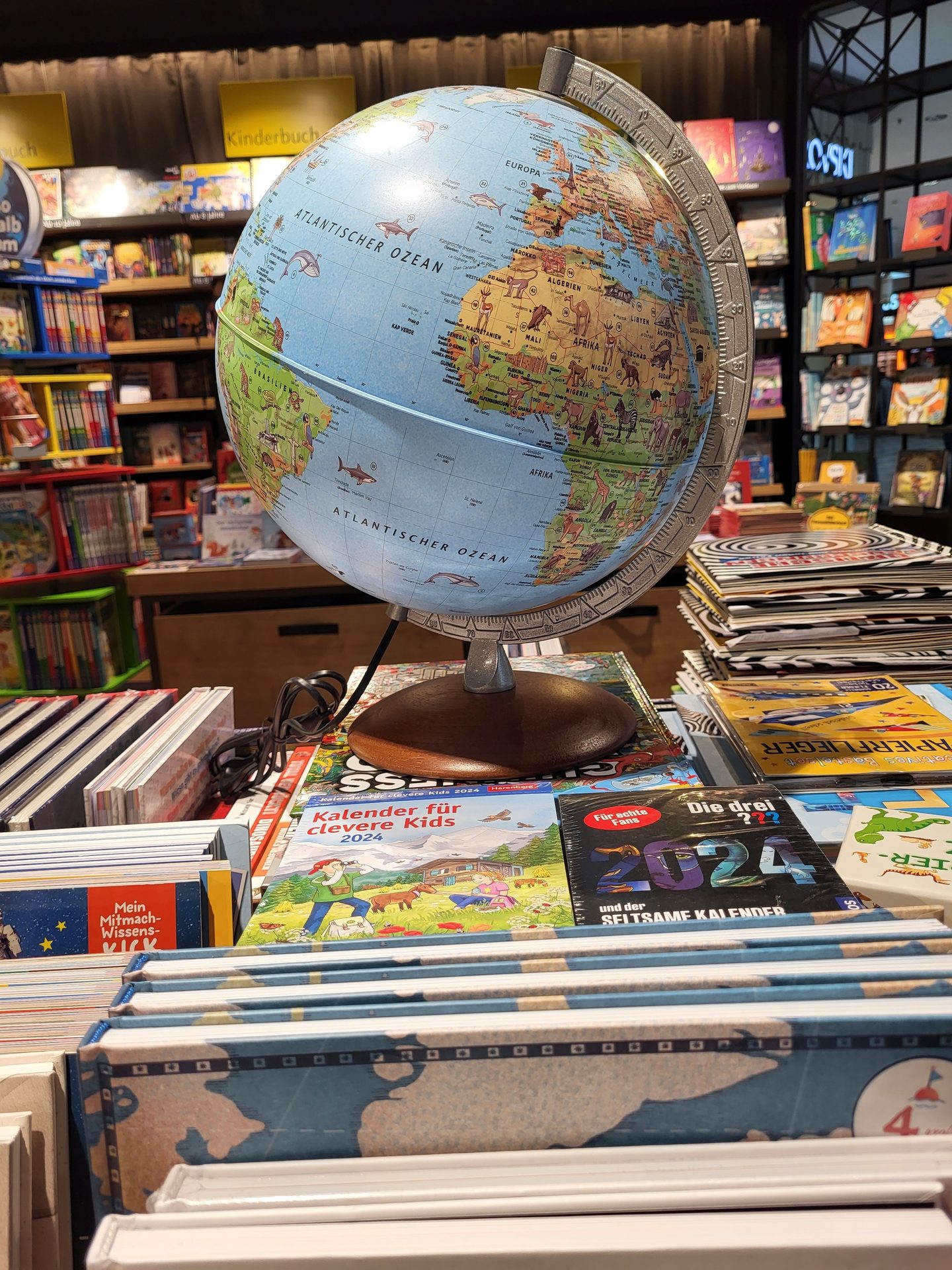 Shelf, Bookcase, World, Globe, Publication, Map, Shelving
