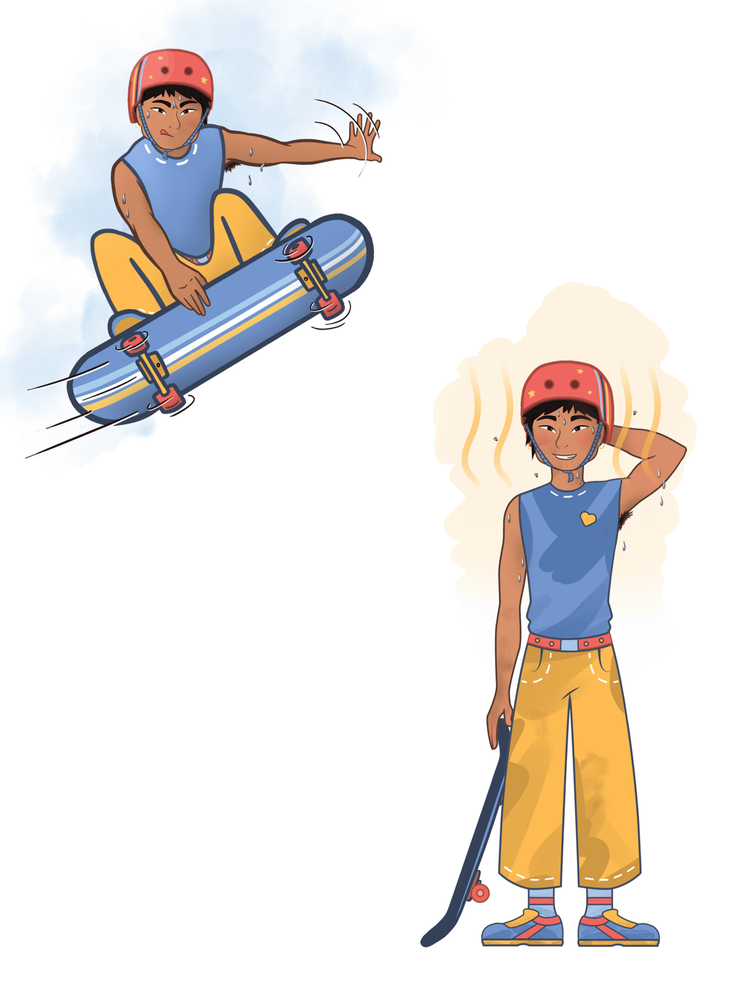Cartoon, Sleeve, Gesture, Headgear, Elbow, Slope
