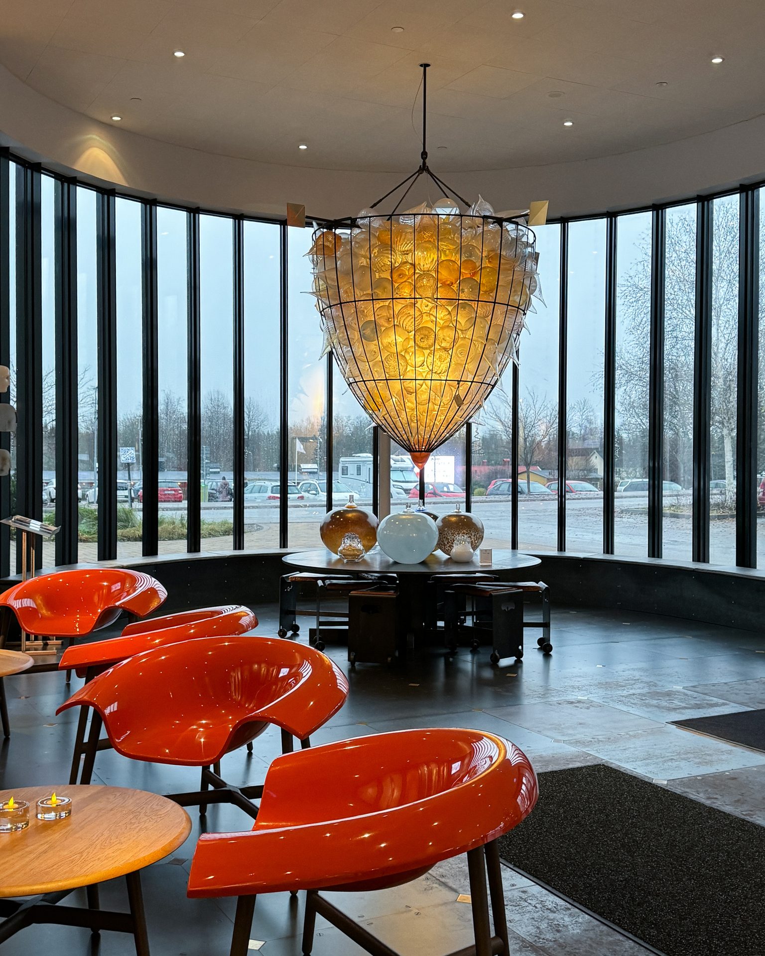 Interior design, Furniture, Light, Table, Building, Lighting, Chair, Decoration, Line, Floor