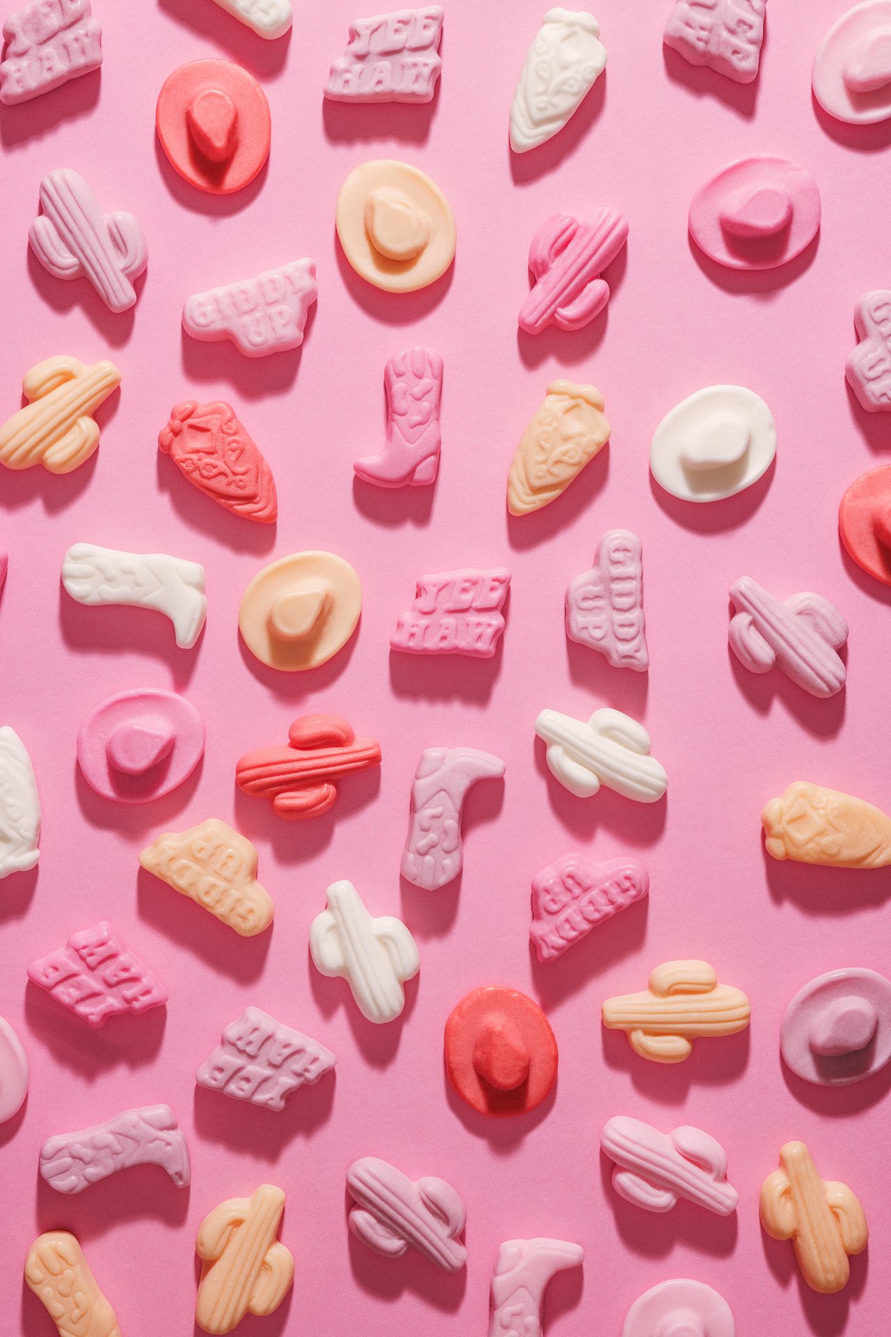 Katjes’ Wild and Free Gummies, on a pink background