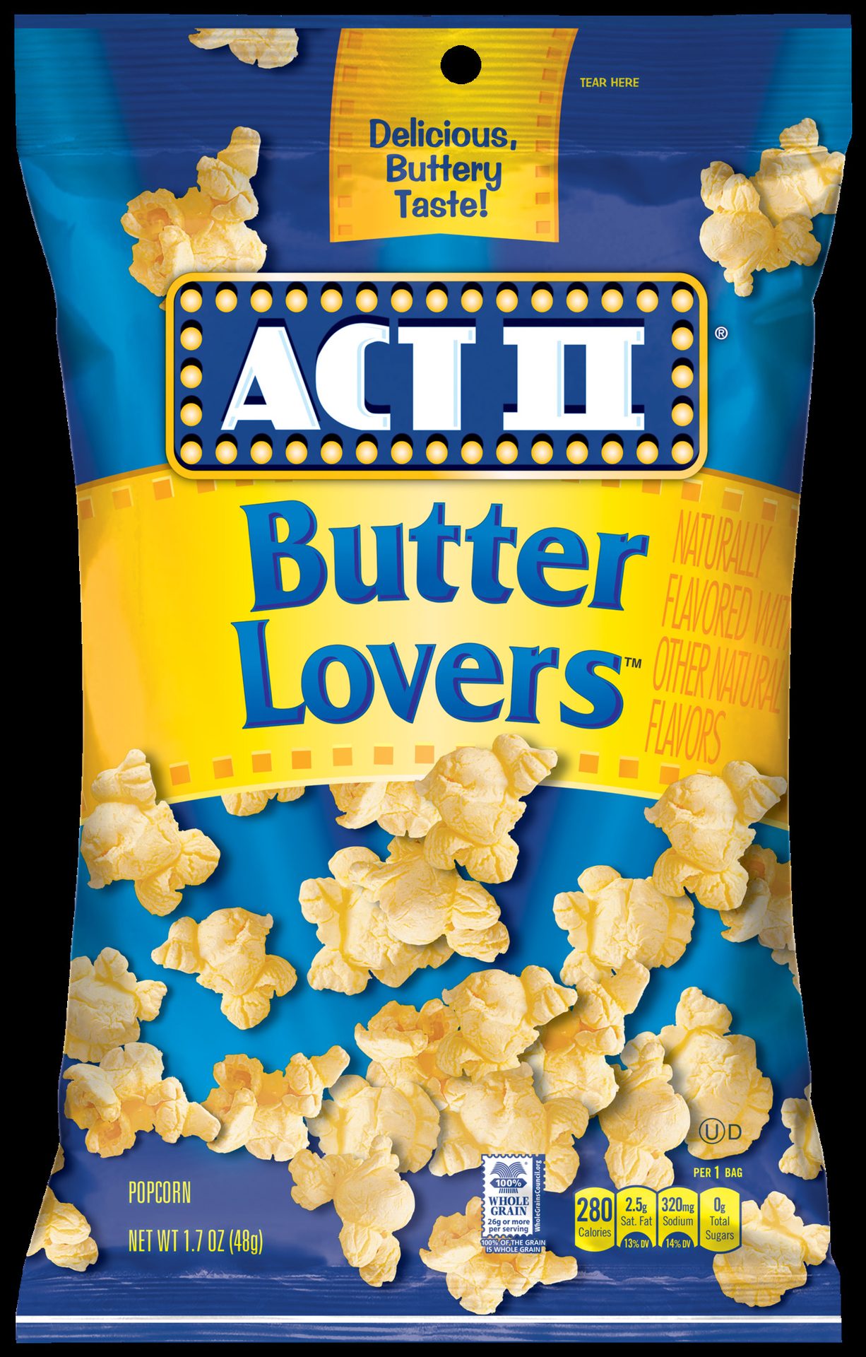 Packaging, Bag, Popcorn, Blue, Yellow, Nutritional info, Marquee
