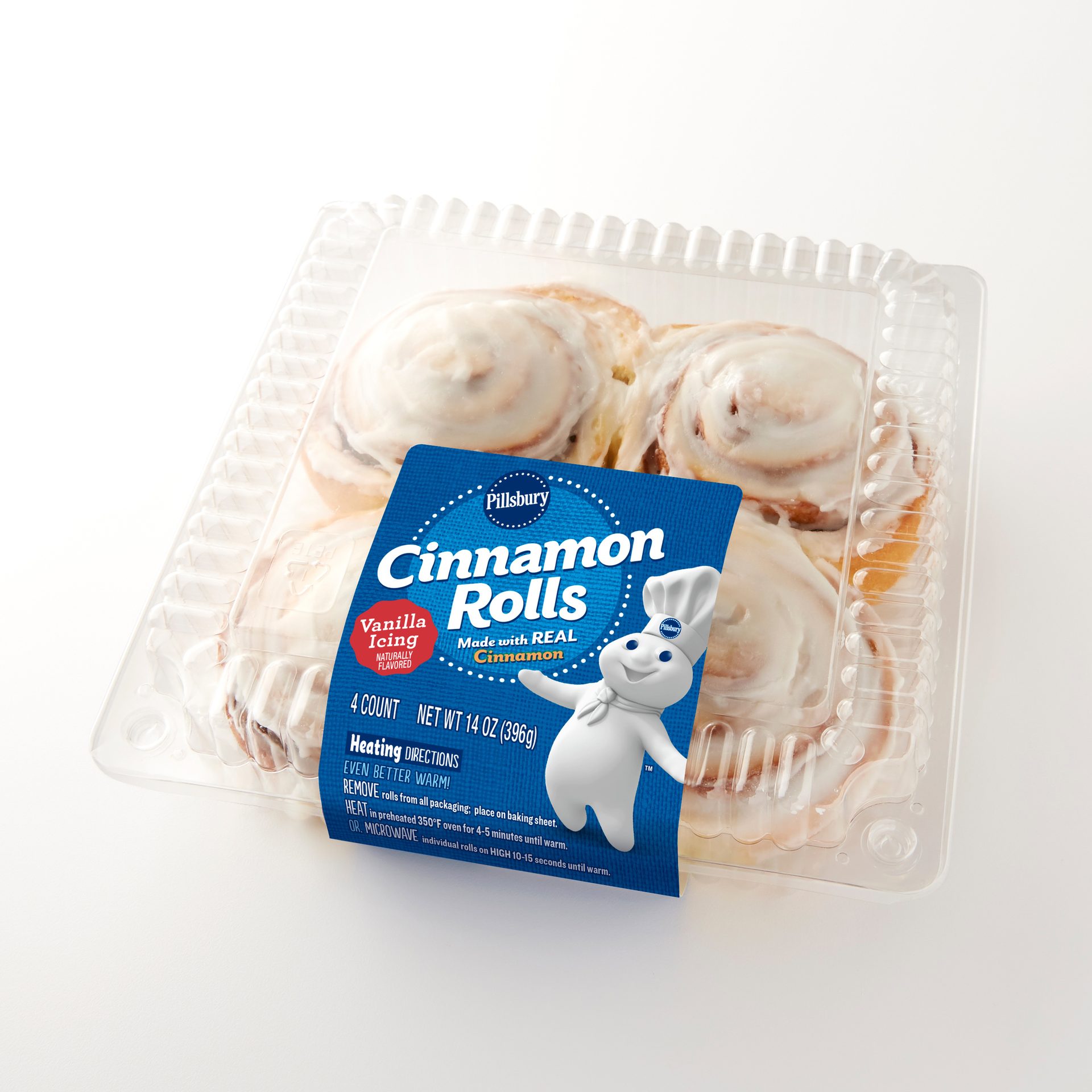 Cinnamon rolls, Clamshell package, Blue label