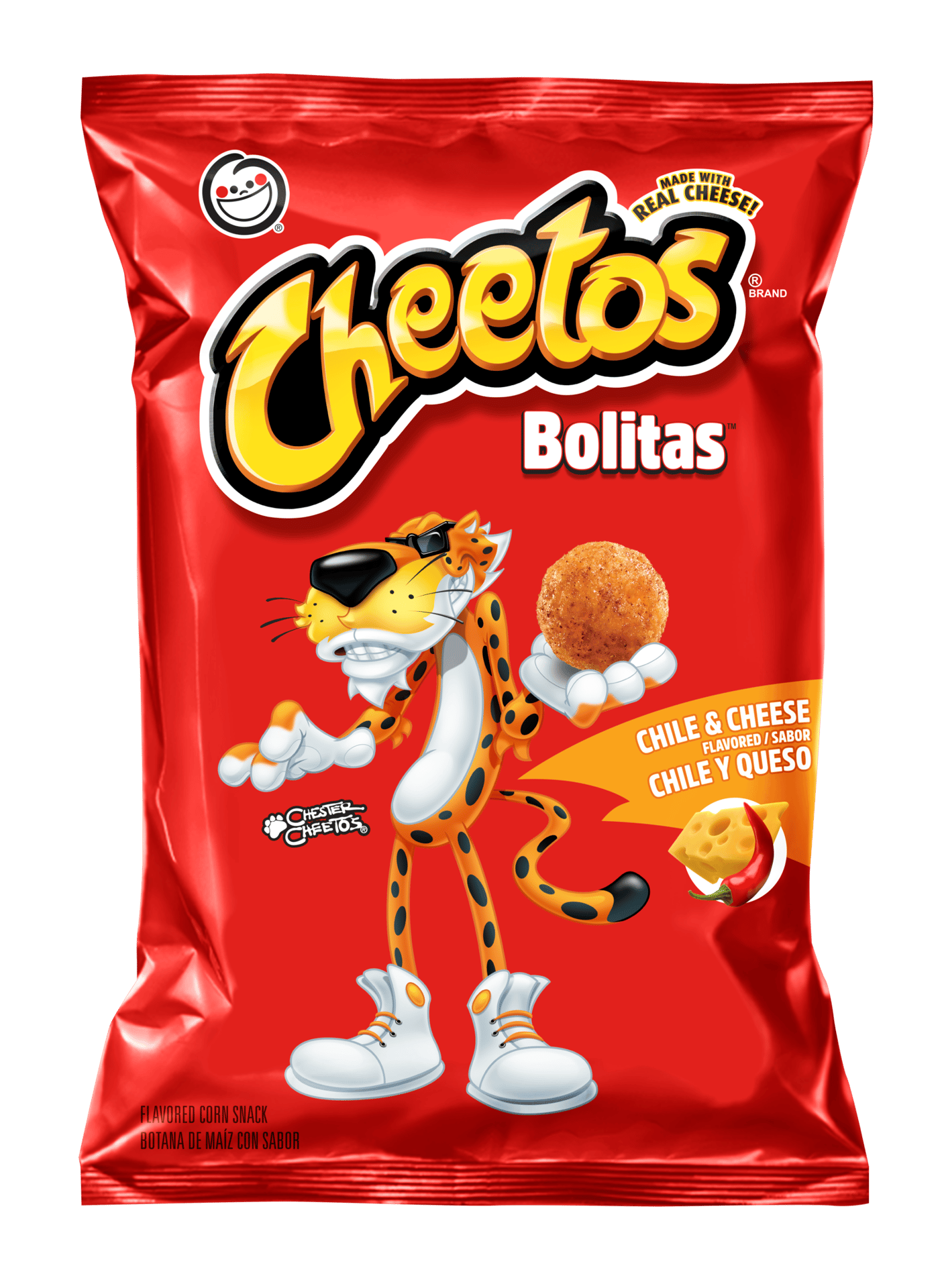 Cheetos bag, Red, Chester Cheetah, Snack ball, Cheese, Pepper, Logo