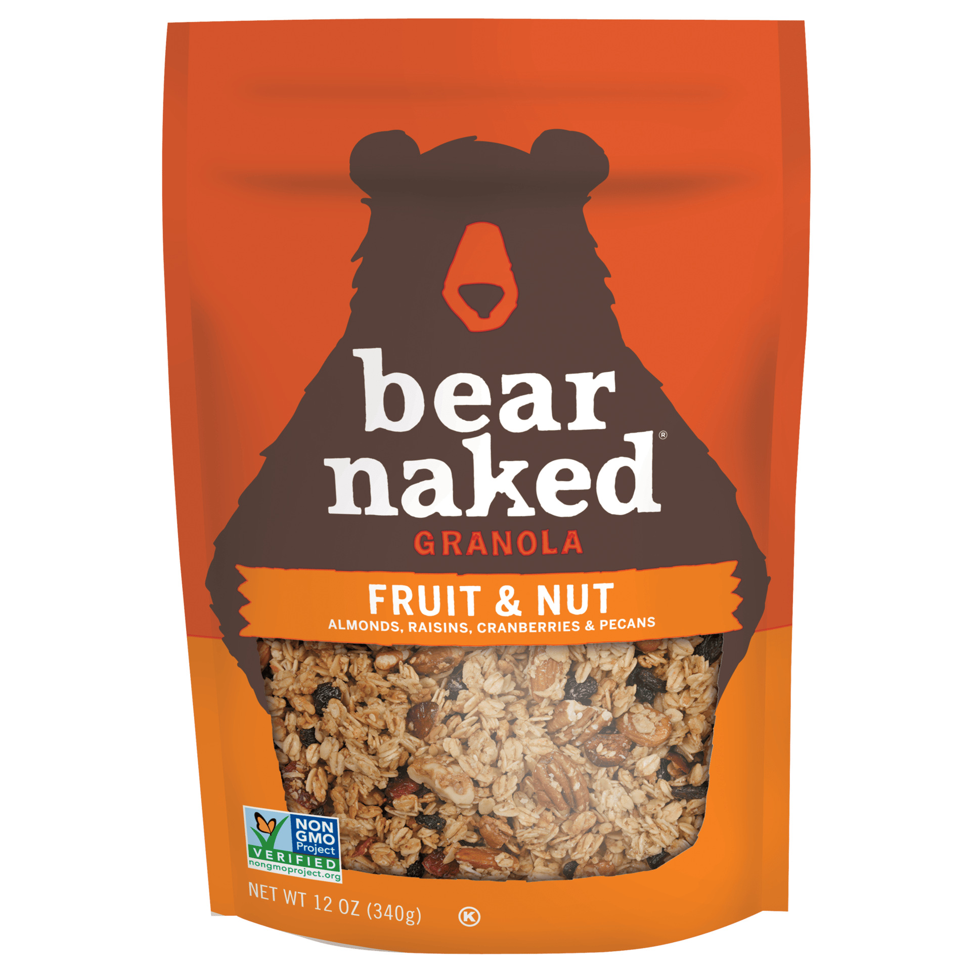 Packaging and labeling, Brown, Orange, Bear, Granola, Stand-up pouch