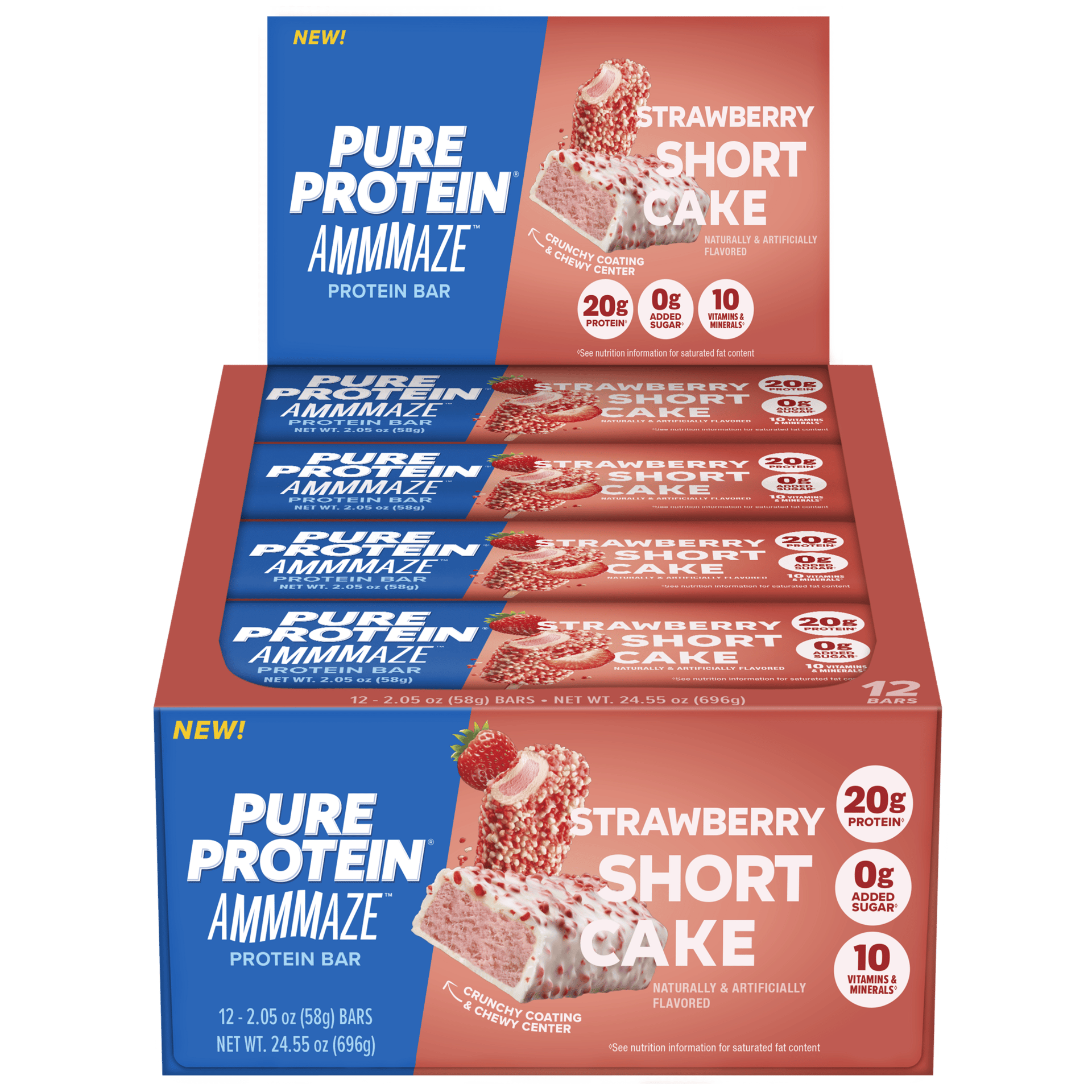 Pure Protein Strawberry Shortcake AMMAZE protein bar