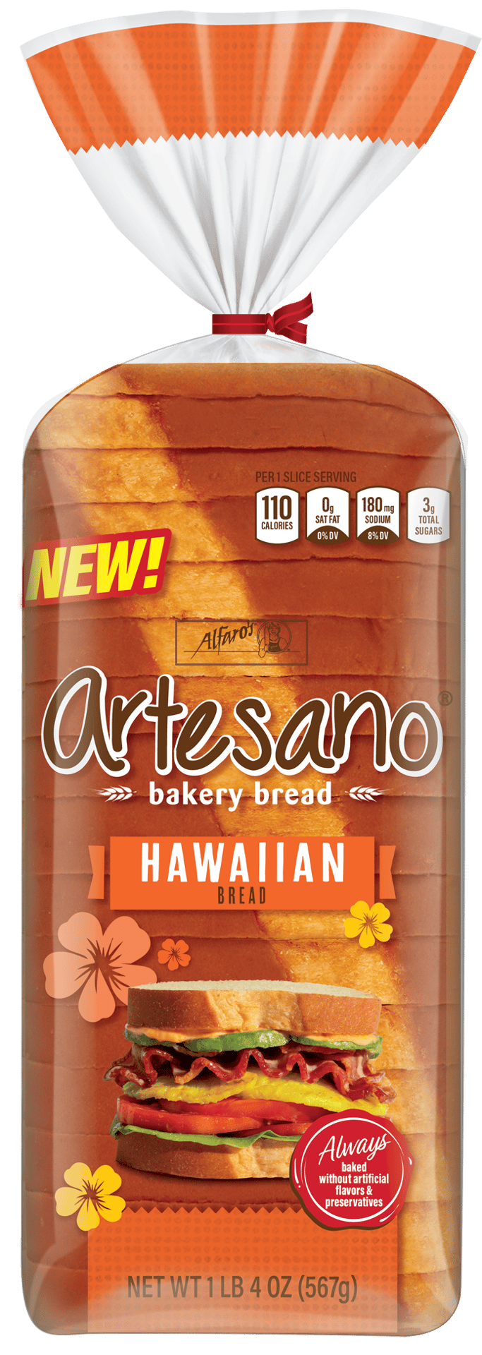 Orange, Bread packaging, Bread, Text