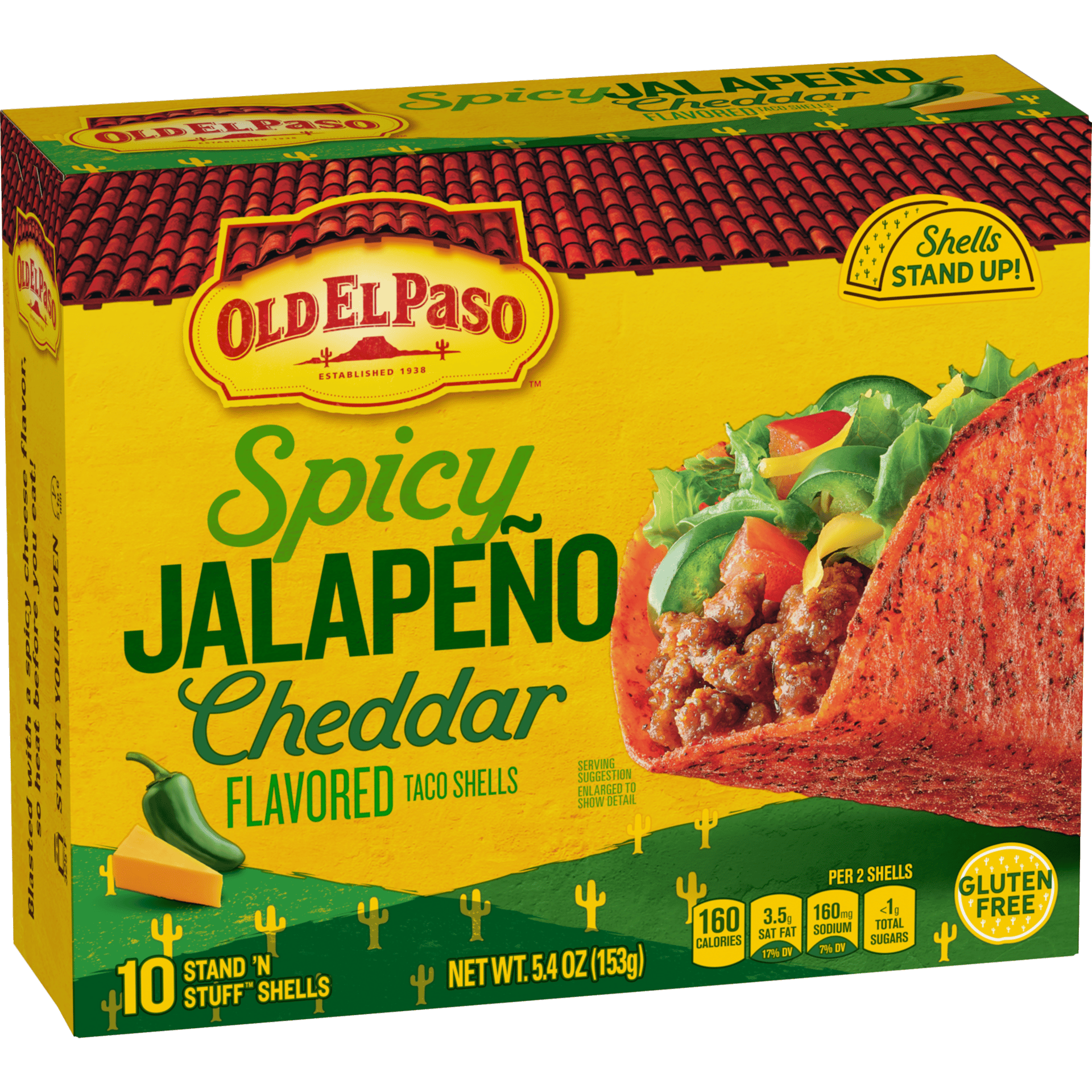 Box, Tortilla shells, Yellow, Taco, Jalapeno