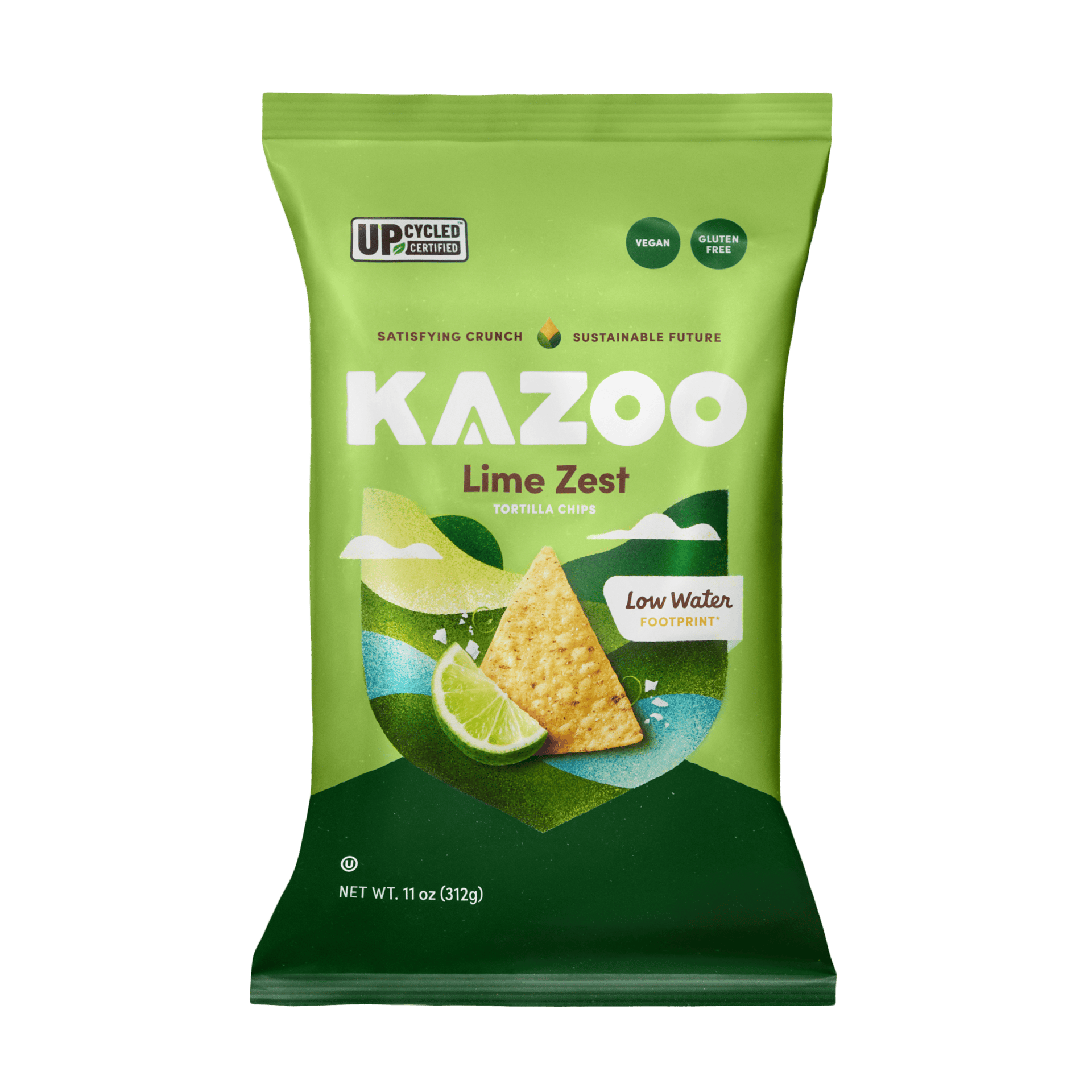 Tortilla chips, Lime, Green bag, Packaging