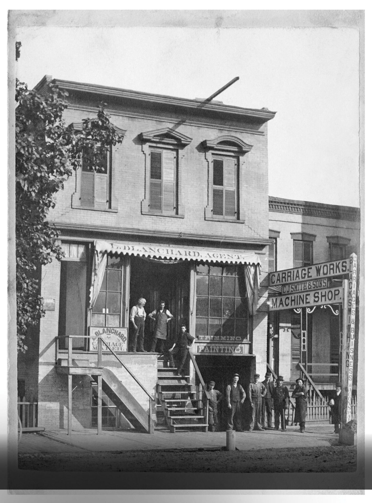 Building, Window, Door, Stairs