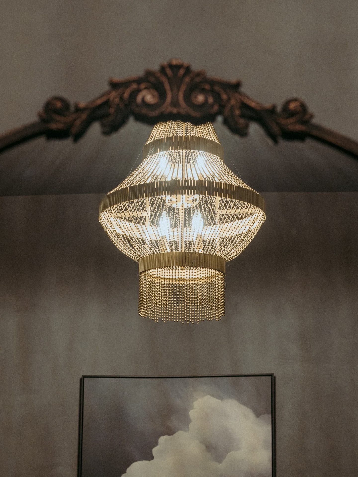 Light fixture, Lampshade, Ceiling, Chandelier