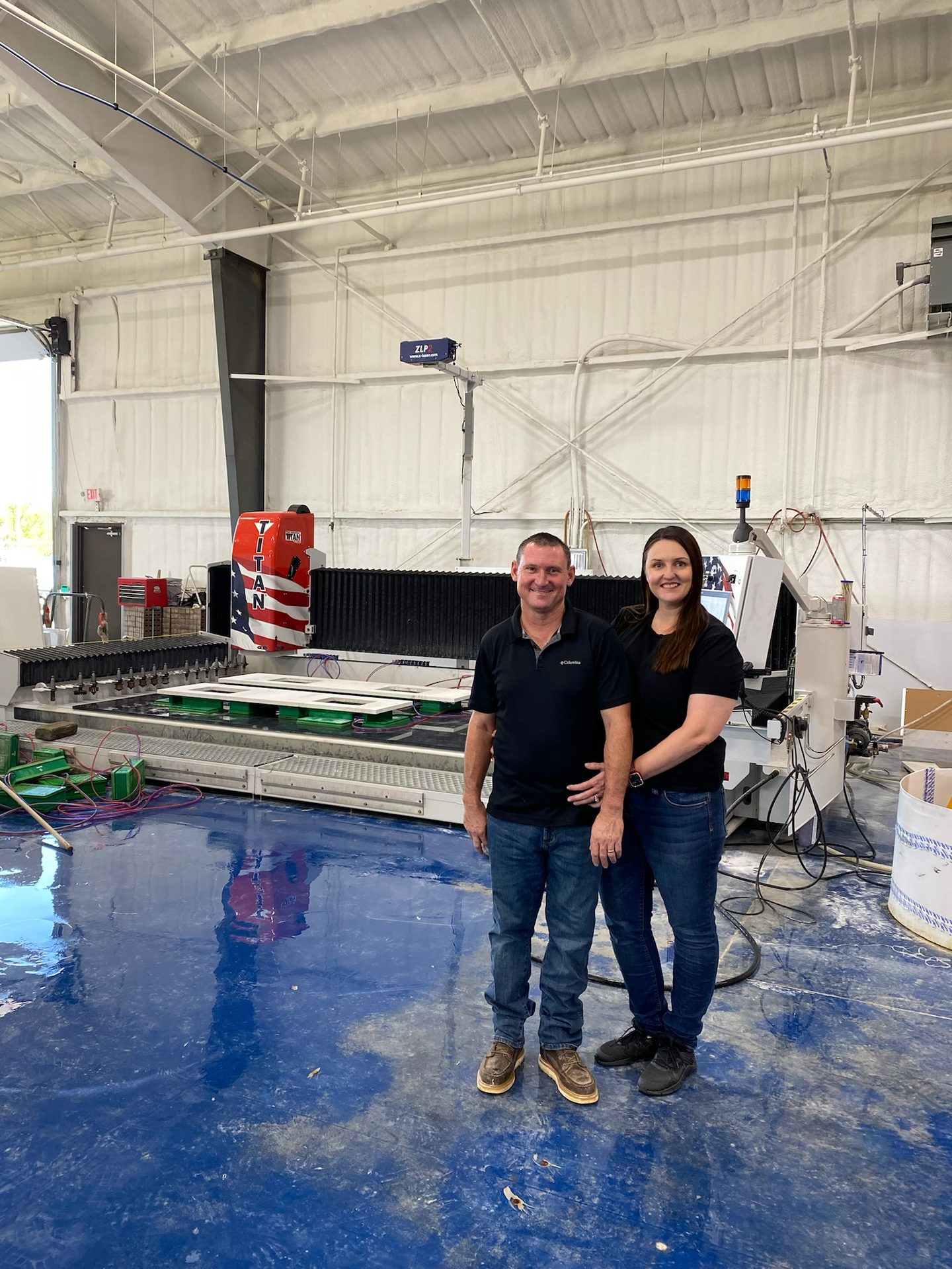 Yancy and Tamie Devine, owners of Old World Granite &#x26; Stone (TX), Park Industries, Inside the Shop