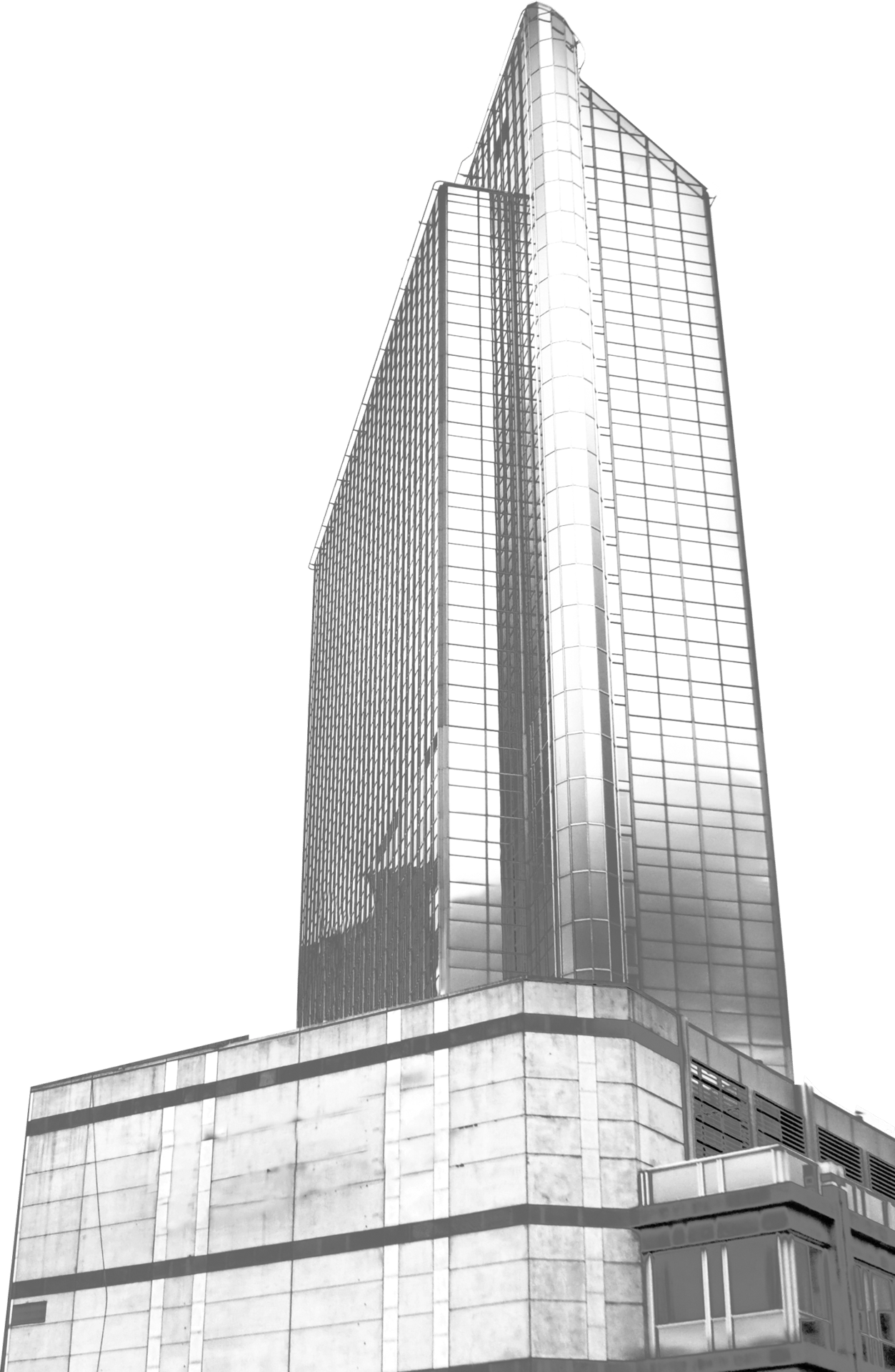 Tower block, Building, Skyscraper, Photograph, Black, Sky, Condominium, Black-and-white
