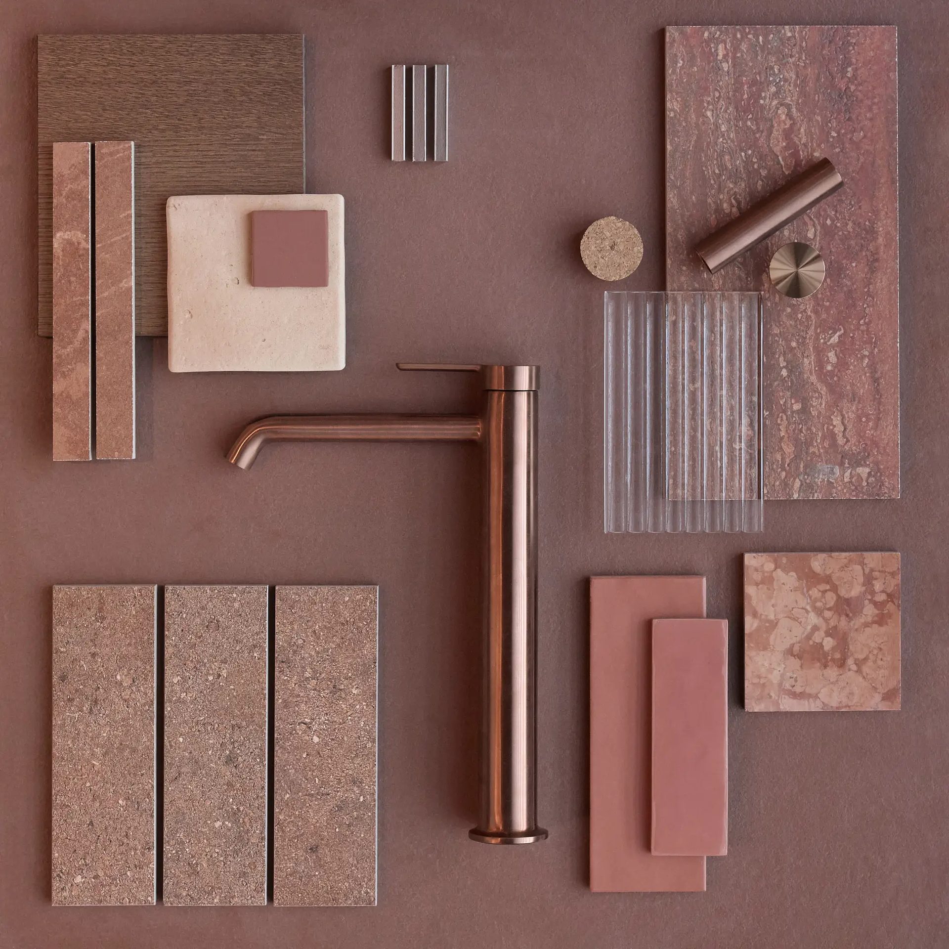 Brown, Pink, Copper