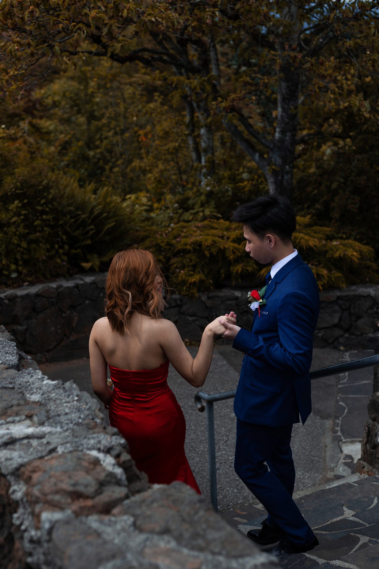 Flash photography, Dress, Tree, Gesture