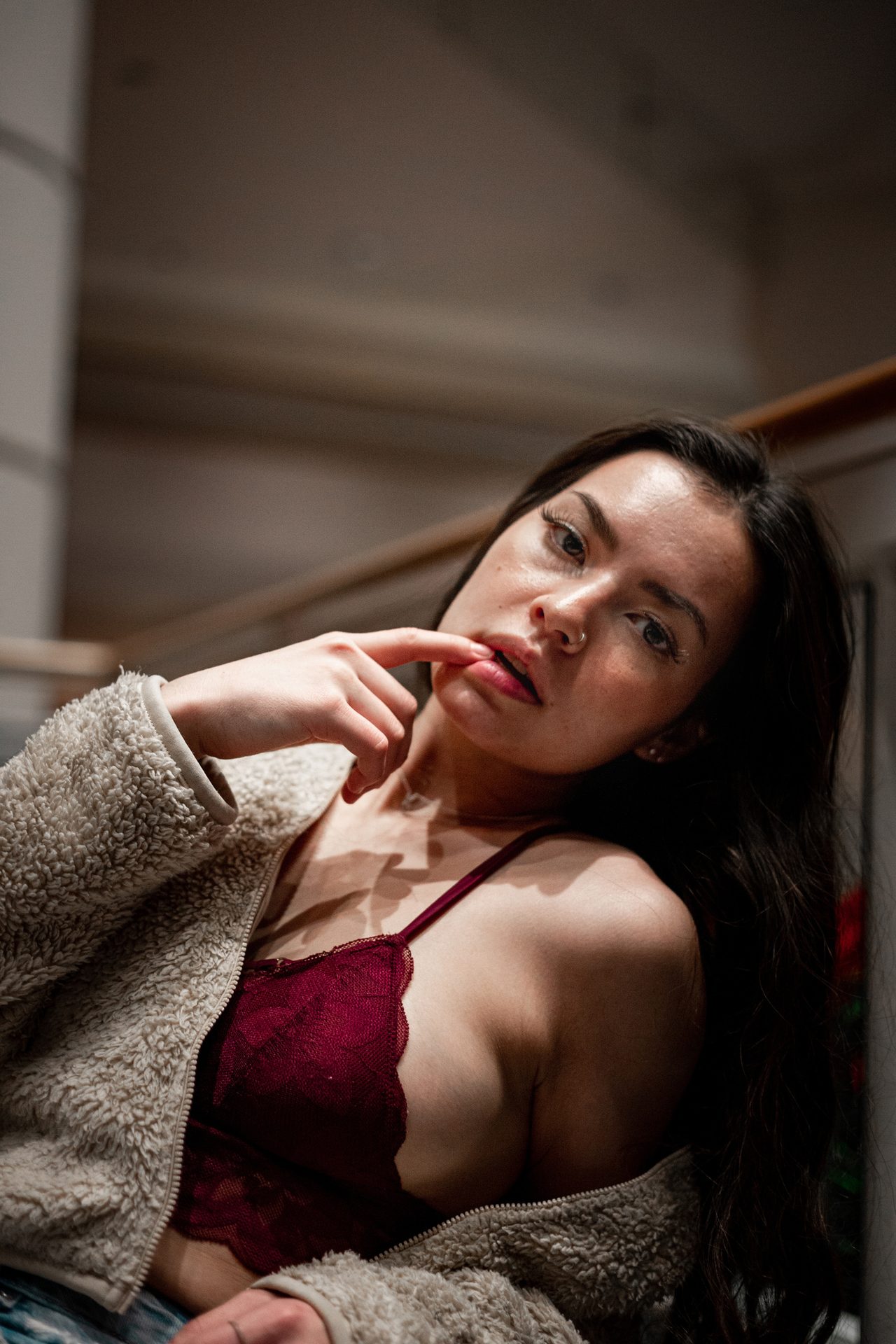 Flash photography, Lip, Shoulder, Eyelash