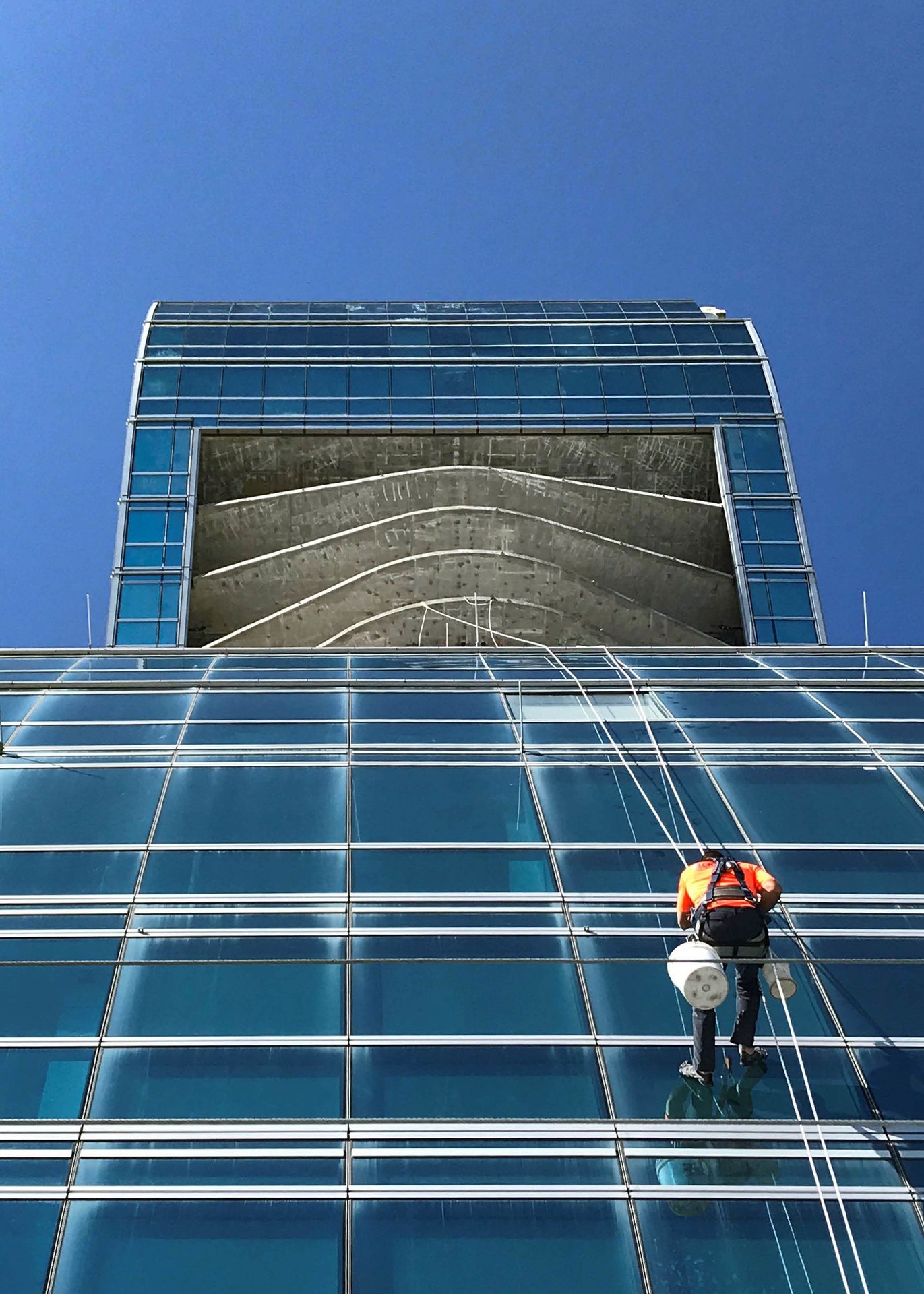 Solar panel, Building, Sky, Daytime, Window, Blue, Azure, Tower