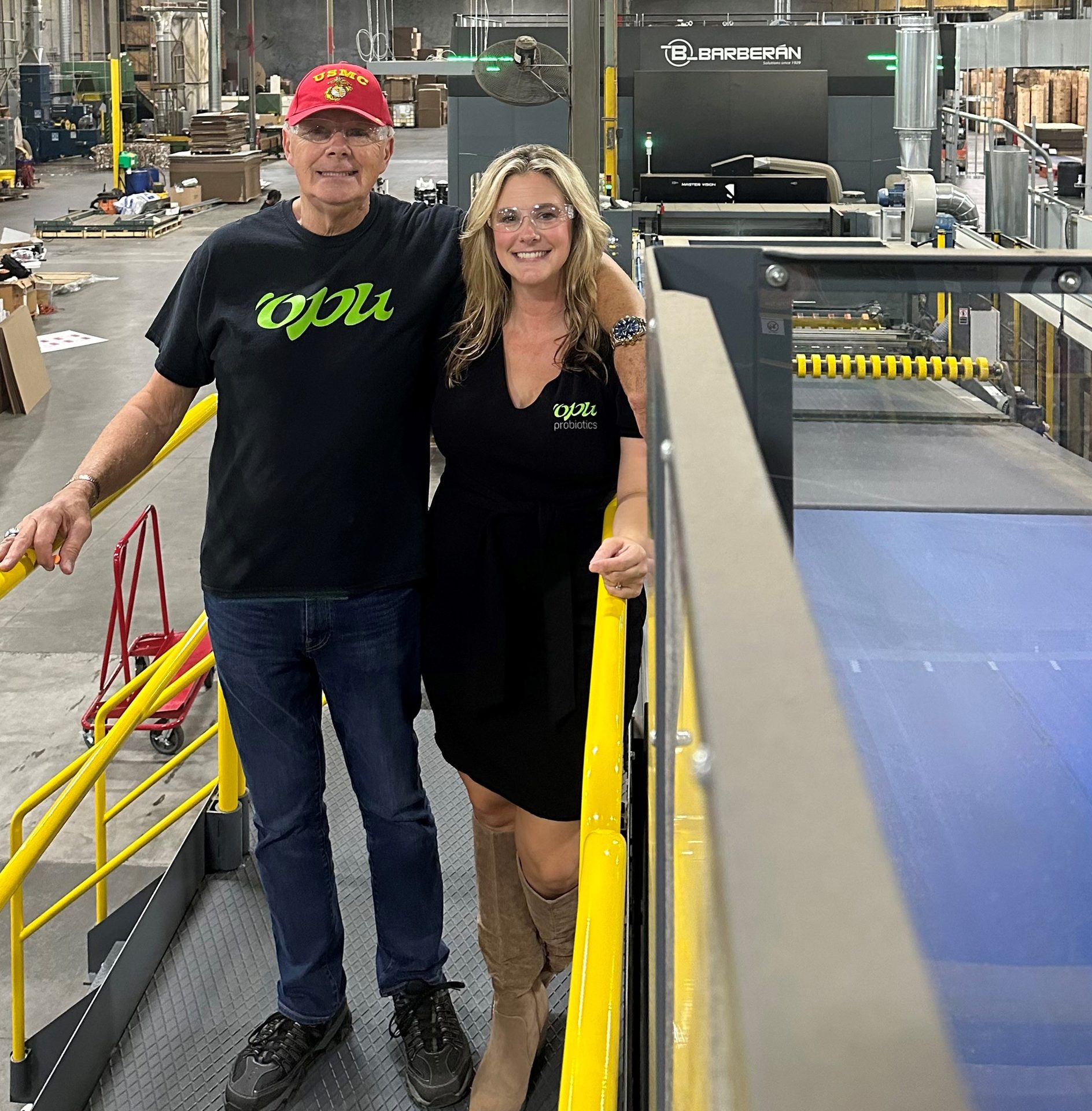 Brian Dunsha and Tiffany Krumins at Peachtree&#x2019;s packaging facility