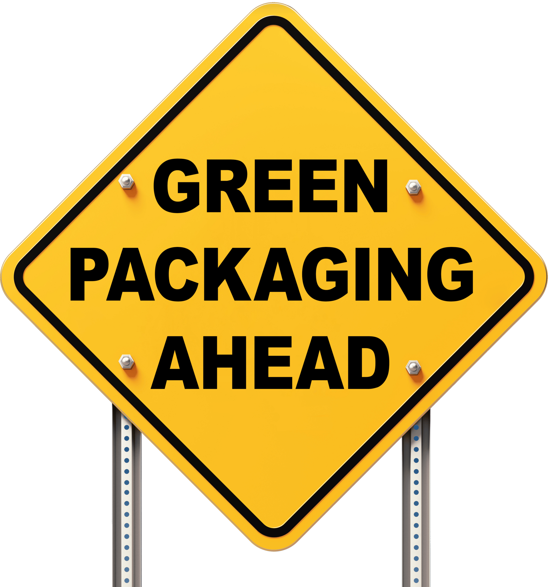 Street sign: Green Packaging Ahead