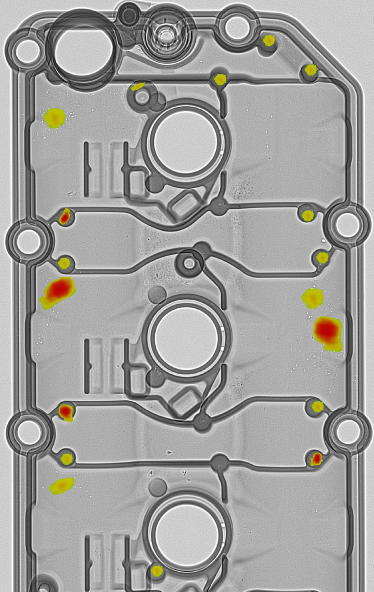 Fig.4: Heat map showing technician areas of interest for further interpretation 