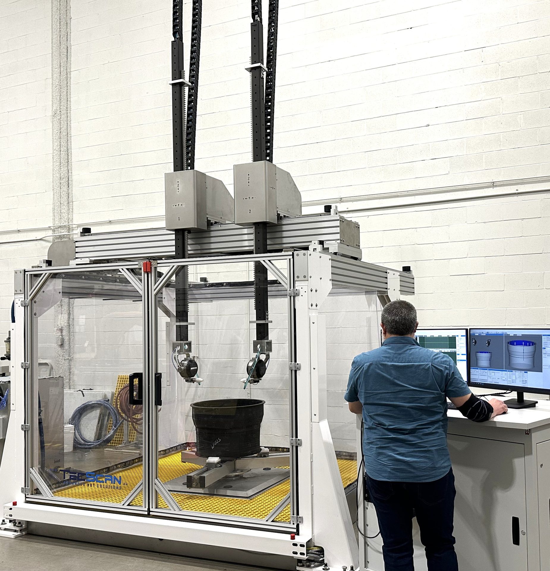 Gantry system with 3D and contour following scanning capabilities
