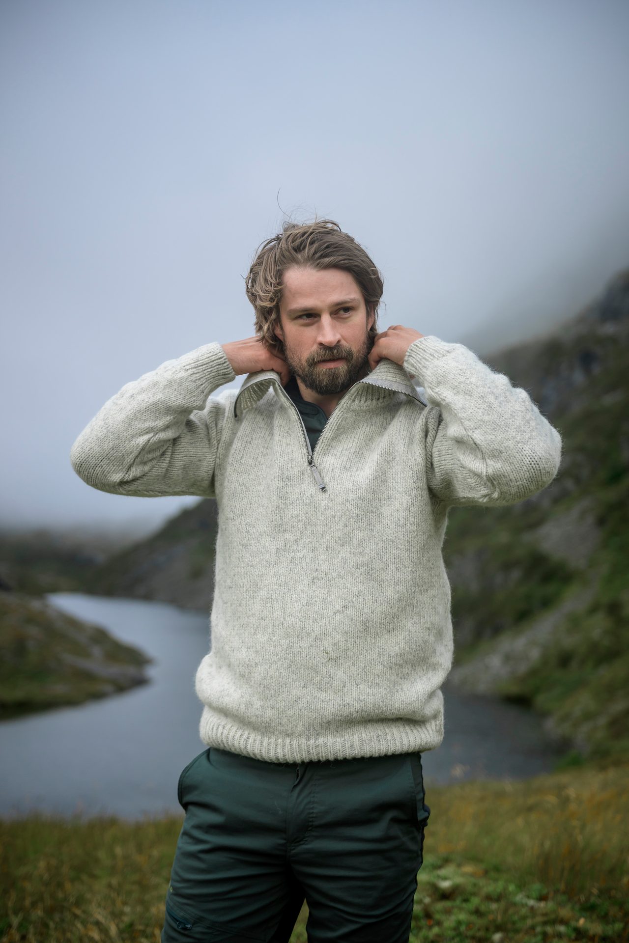 Flash photography, Facial hair, Face, Beard, Plant, Sky, Sleeve, Gesture, Grey, Happy