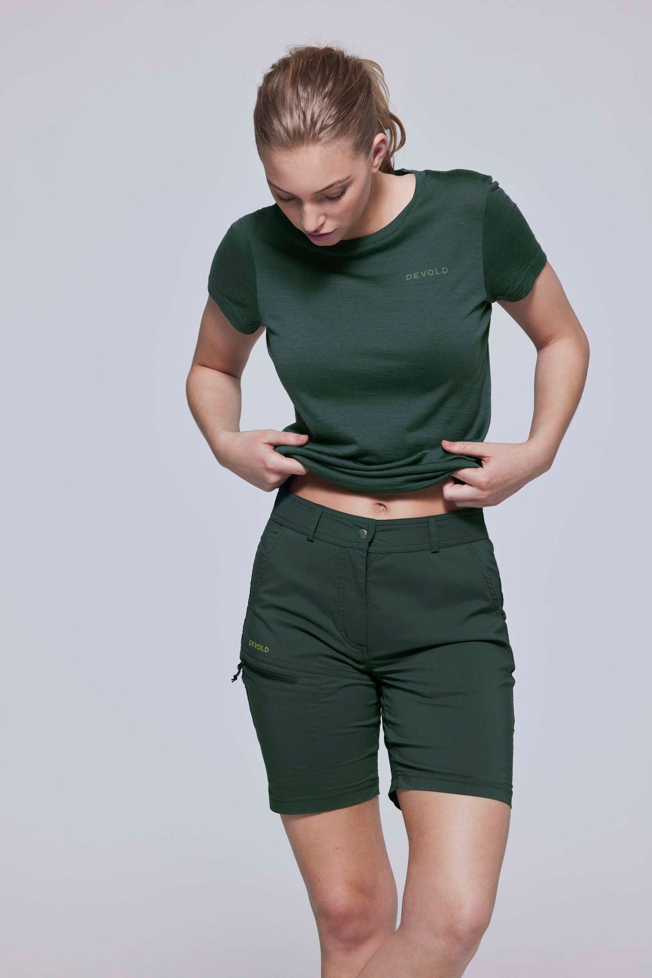 Active shorts, Sleeve, Waist, Stomach, Knee, Thigh