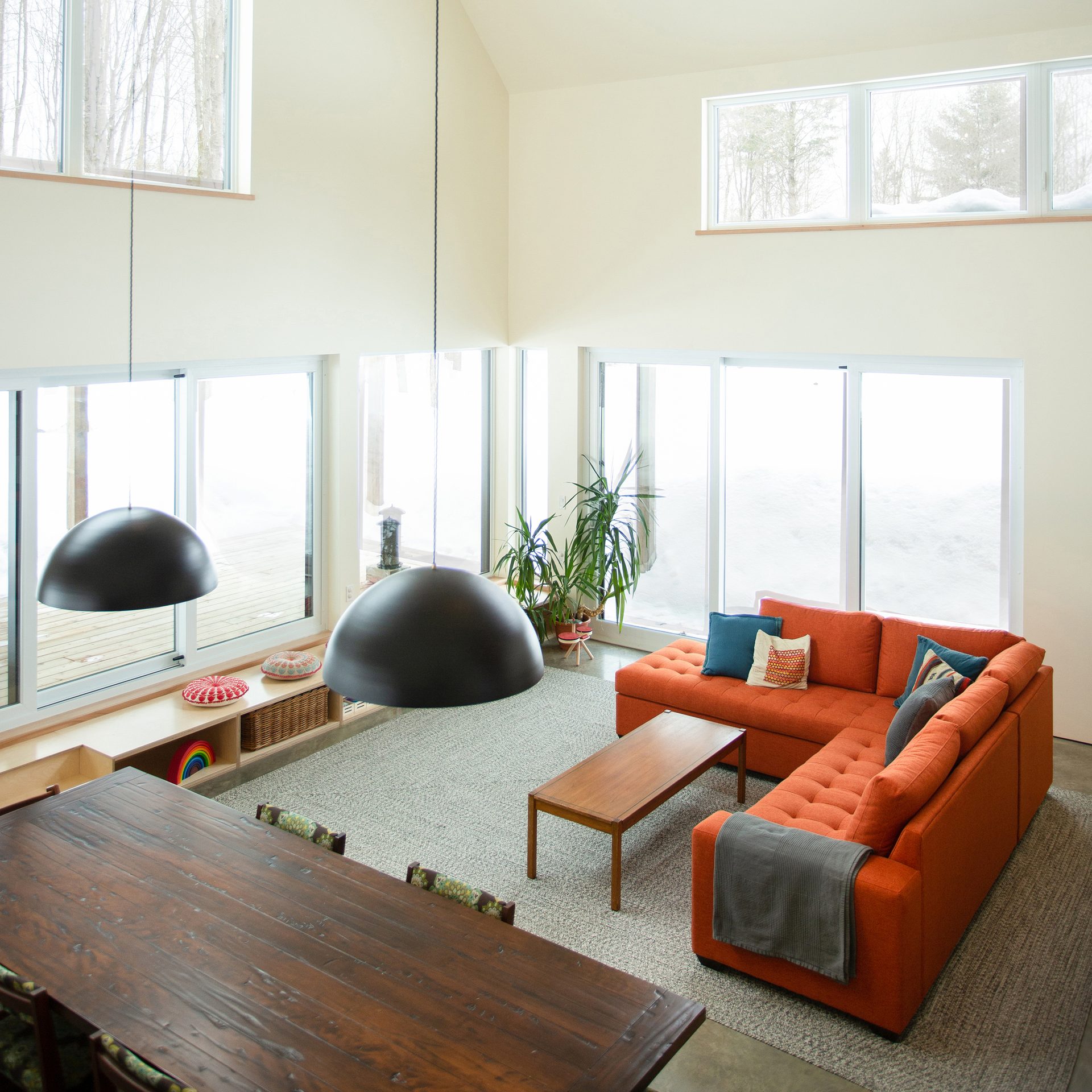 Interior design, Furniture, Table, Couch, Property, Comfort, Window, Wood, Lighting, Building