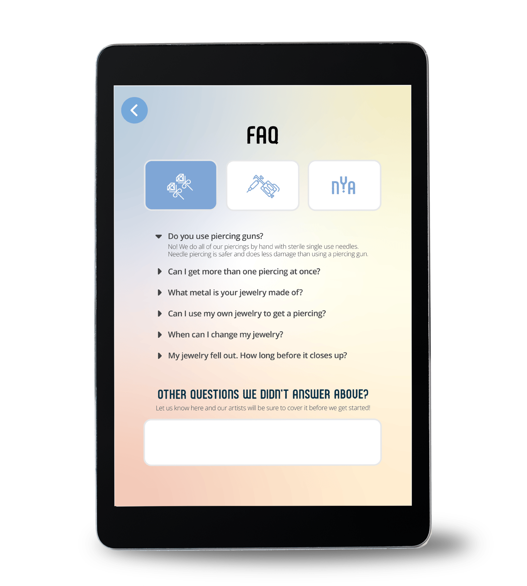Portable communications device, Gadget, Gesture, Font
