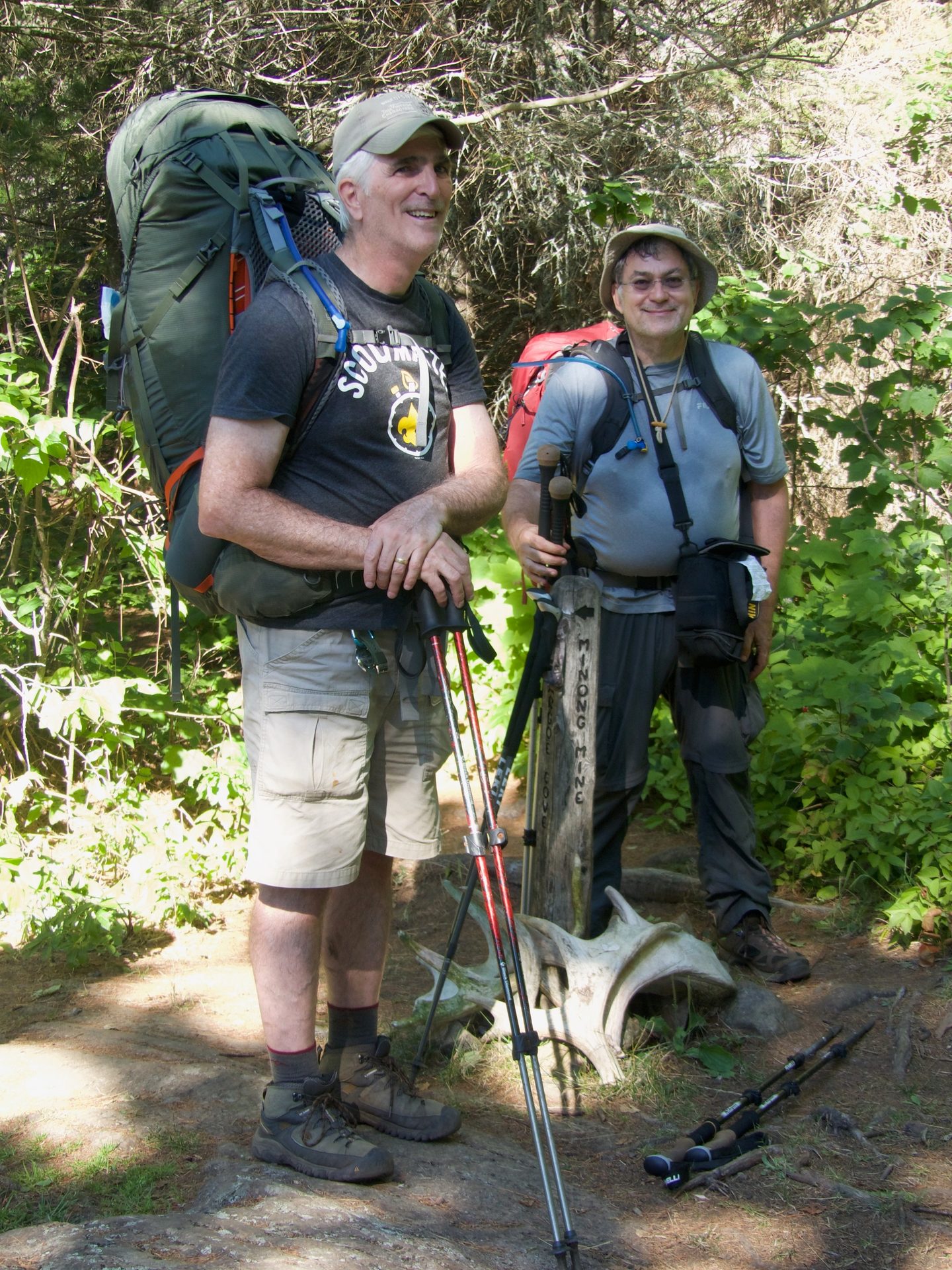 Luggage and bags, Outdoor recreation, Plant, Smile, Shorts, Bag, Backpack, Tree