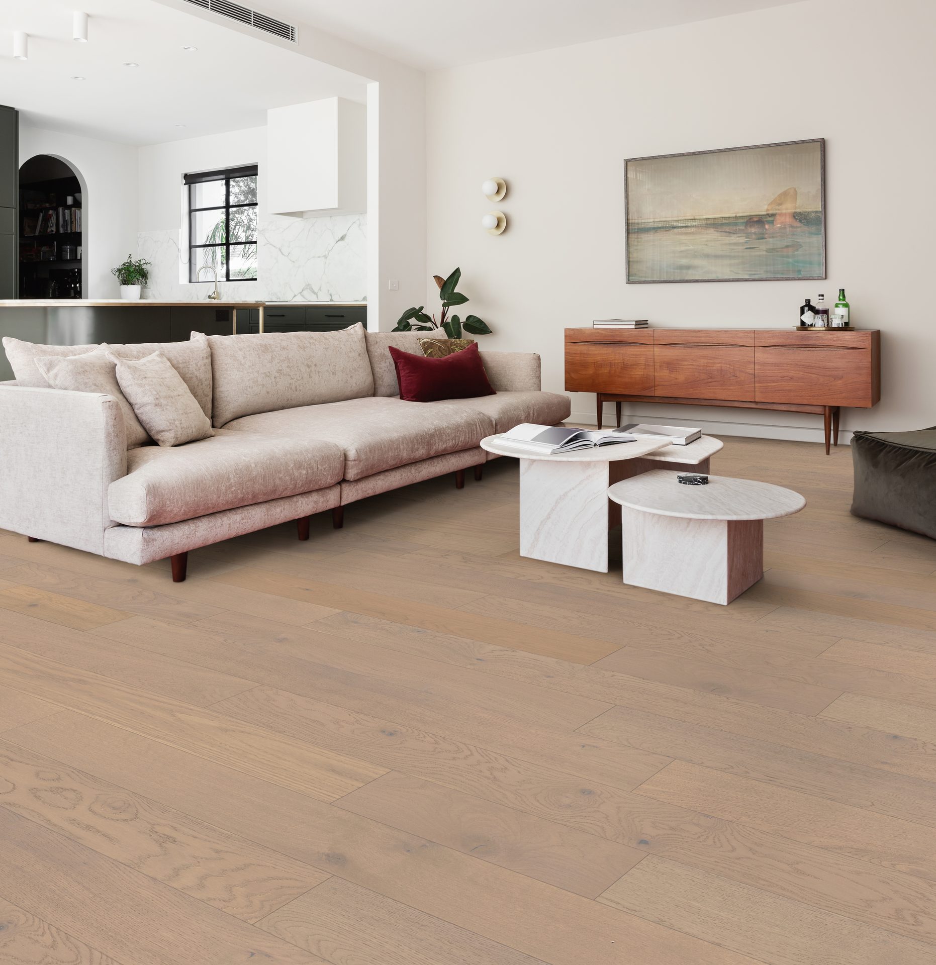 Picture frame, Interior design, Furniture, Couch, Comfort, Building, Lighting, Wood, Beige, Floor