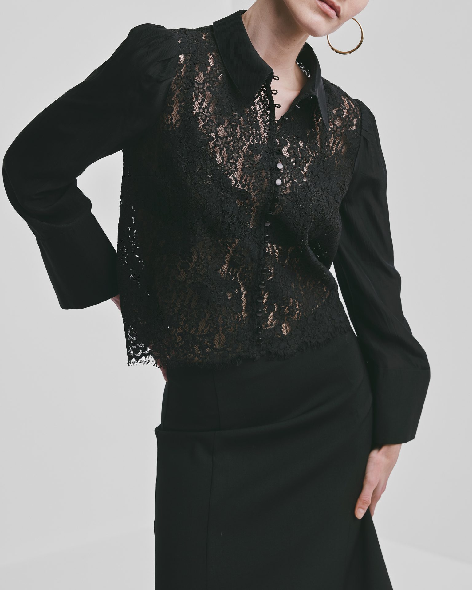 Sleeve, Collar, Lace