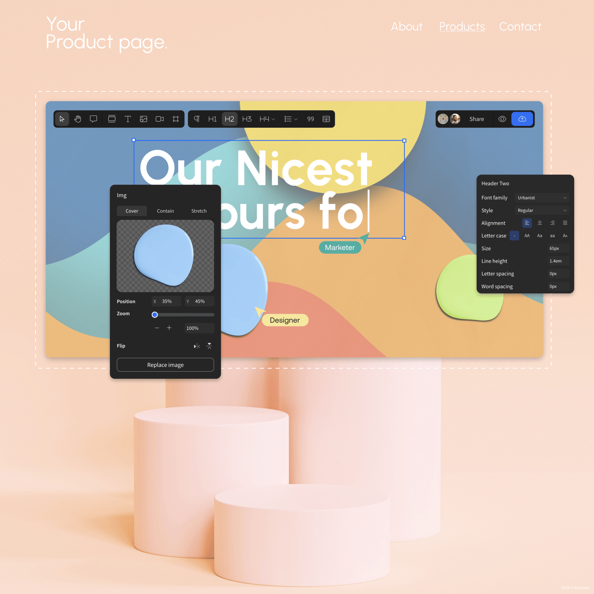 Output device, Product, Font