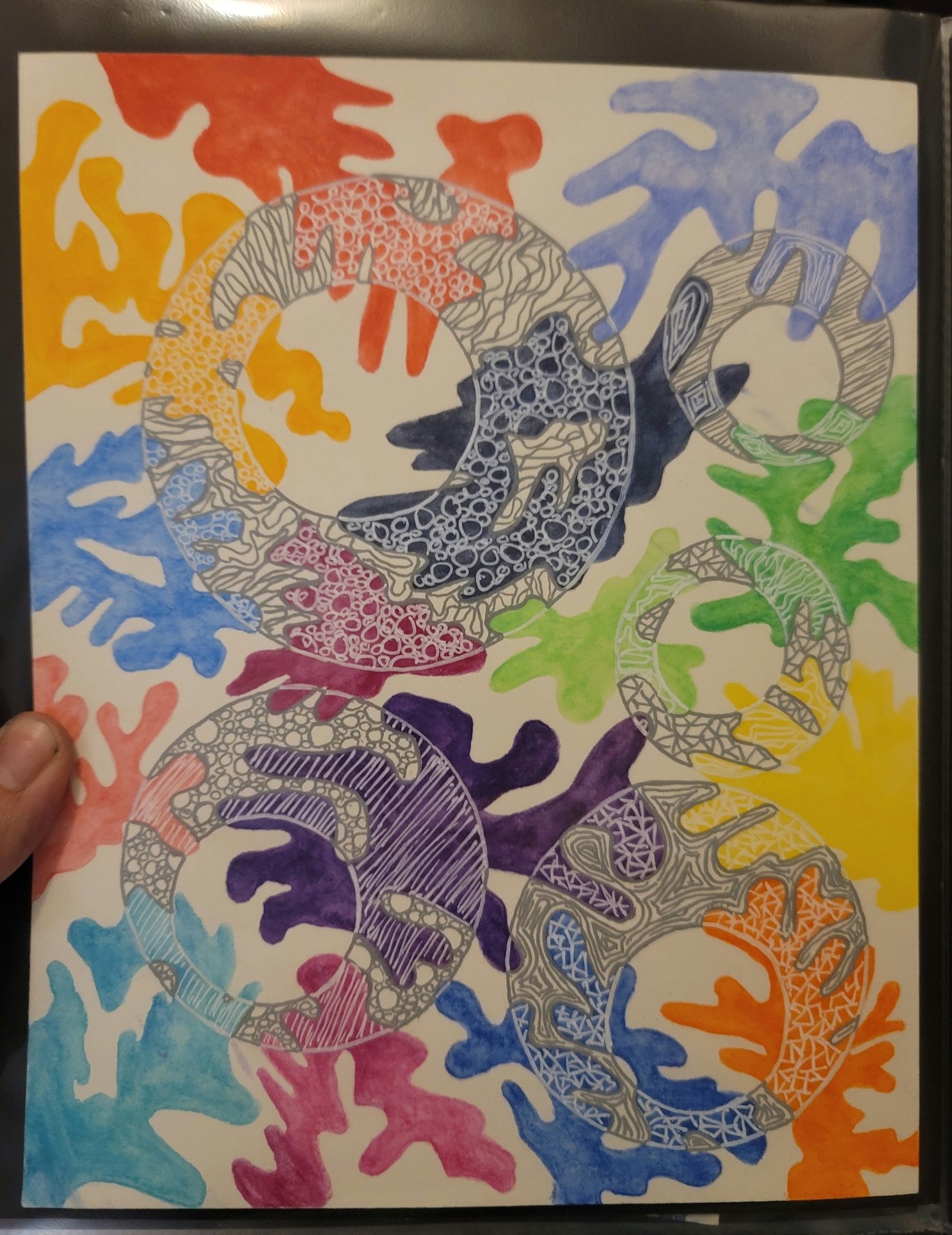 Creative arts, Textile, Organism, Rectangle, Art, Paint