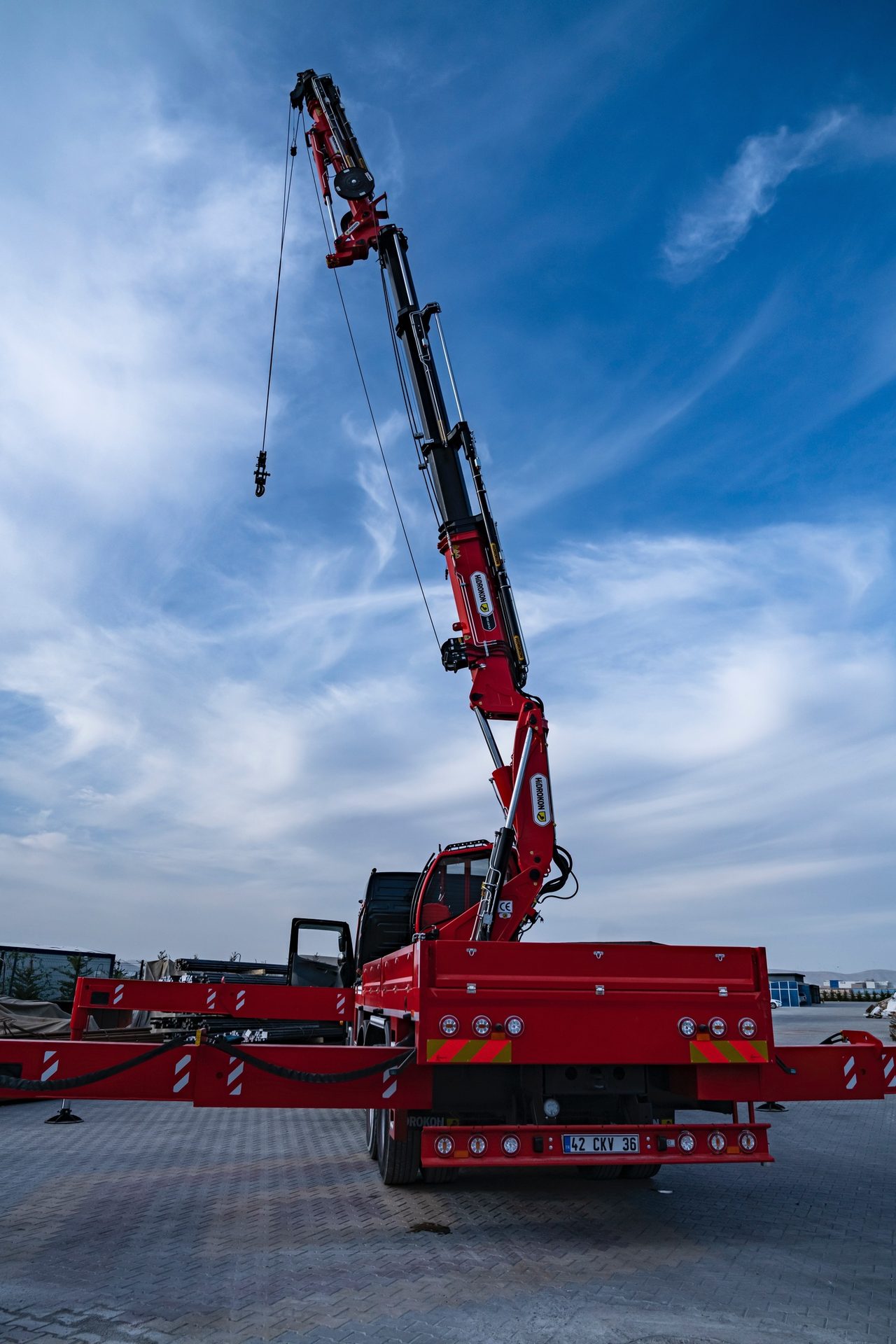 Cloud, Sky, Vehicle, Crane