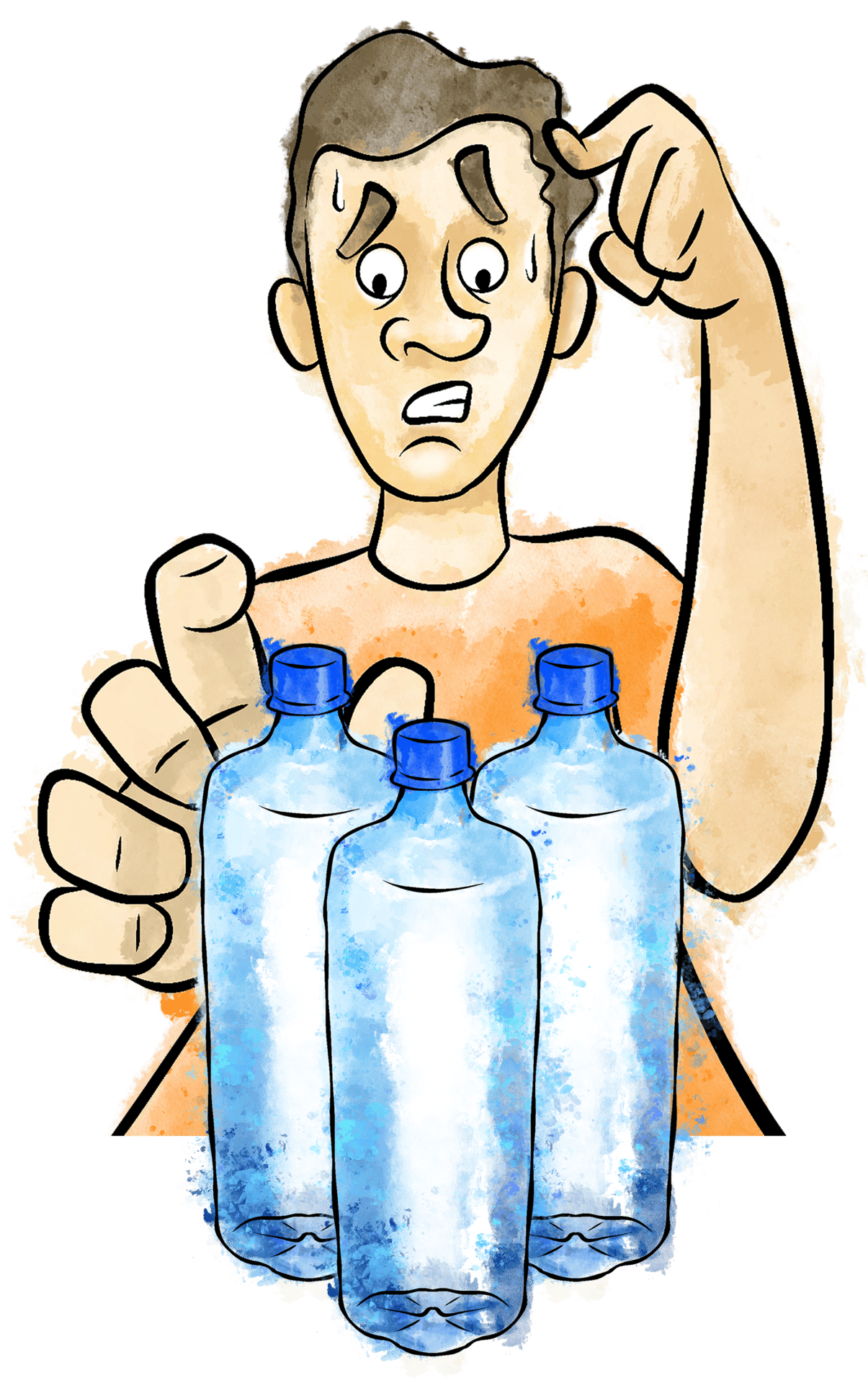 Water bottle, Face, Drinkware, White, Product, Organ, Liquid, Fluid, Gesture