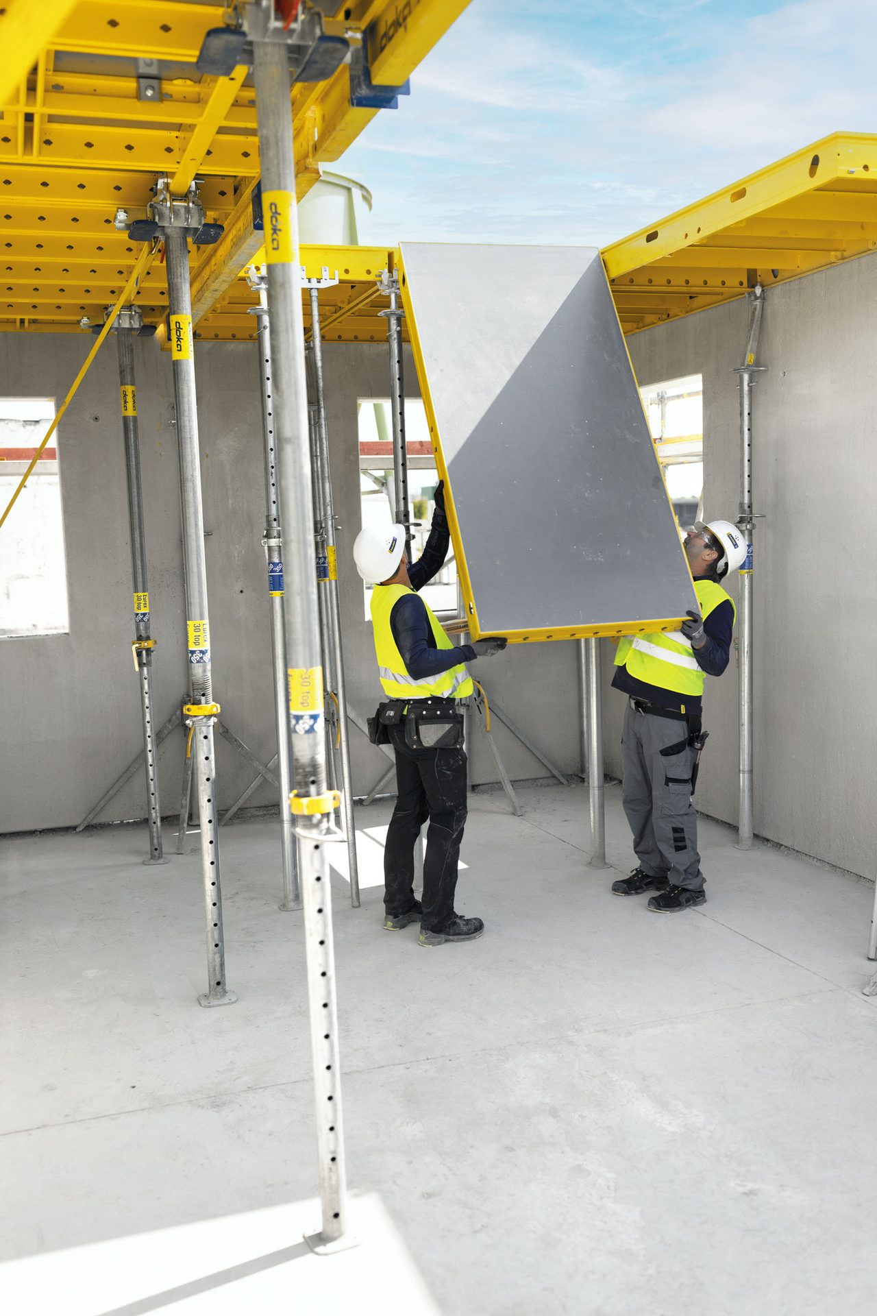 Composite material, Workwear, Yellow, Asphalt, Cloud