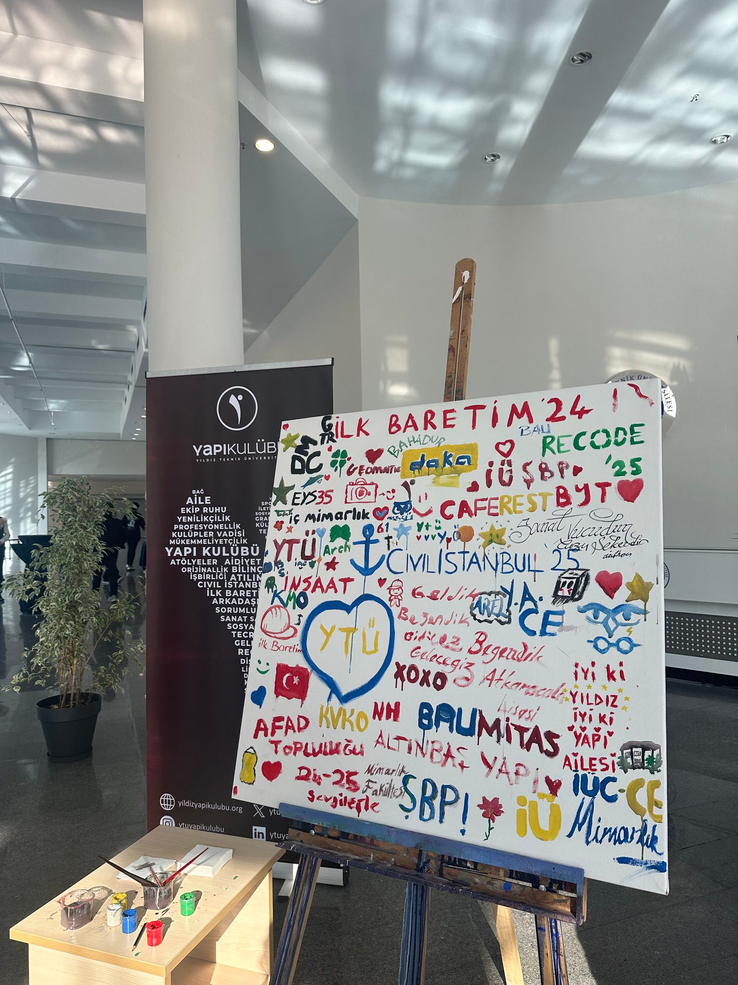 Easel, Handwriting